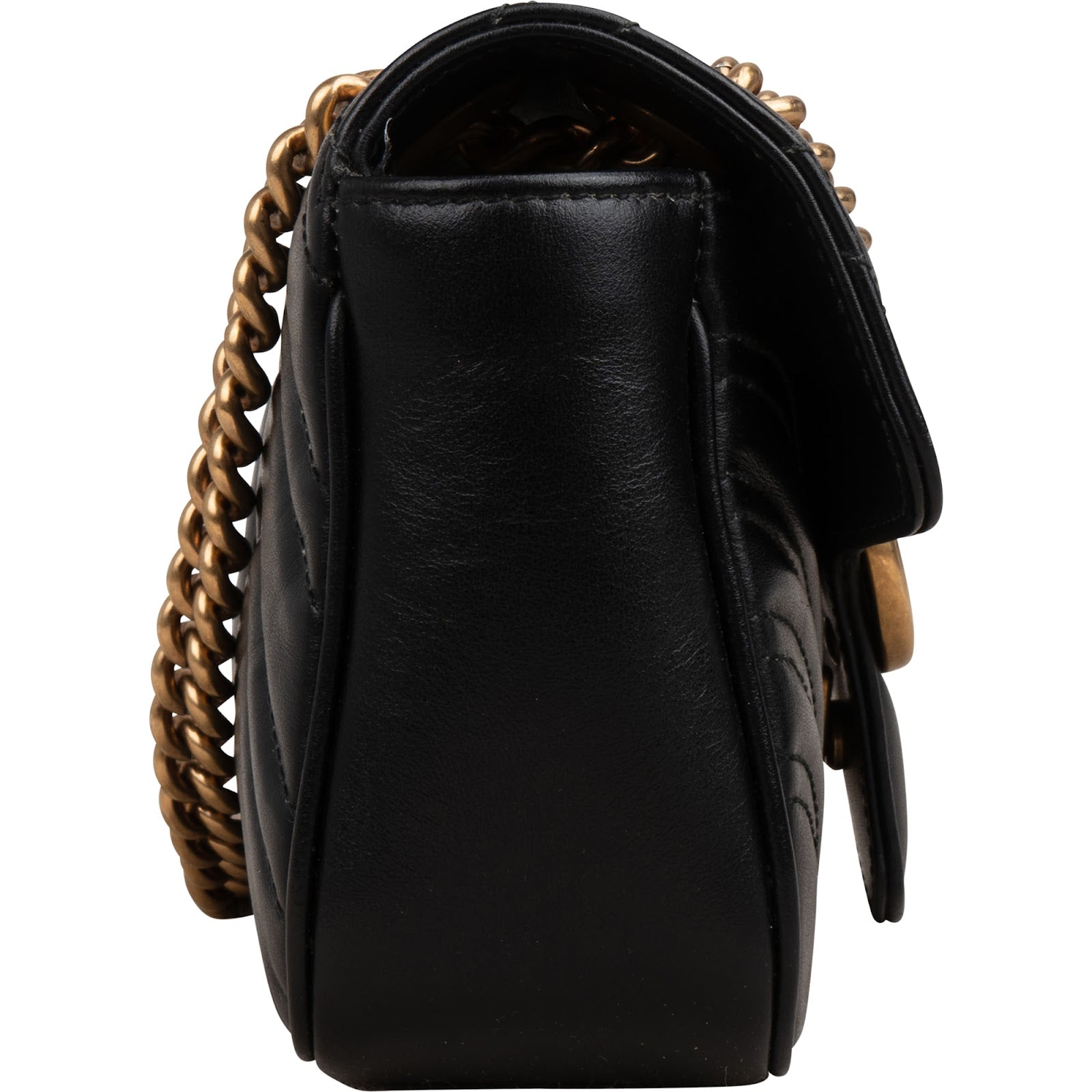 Gucci Chevron Matelassé Leather GG Marmont Small Shoulder Bag