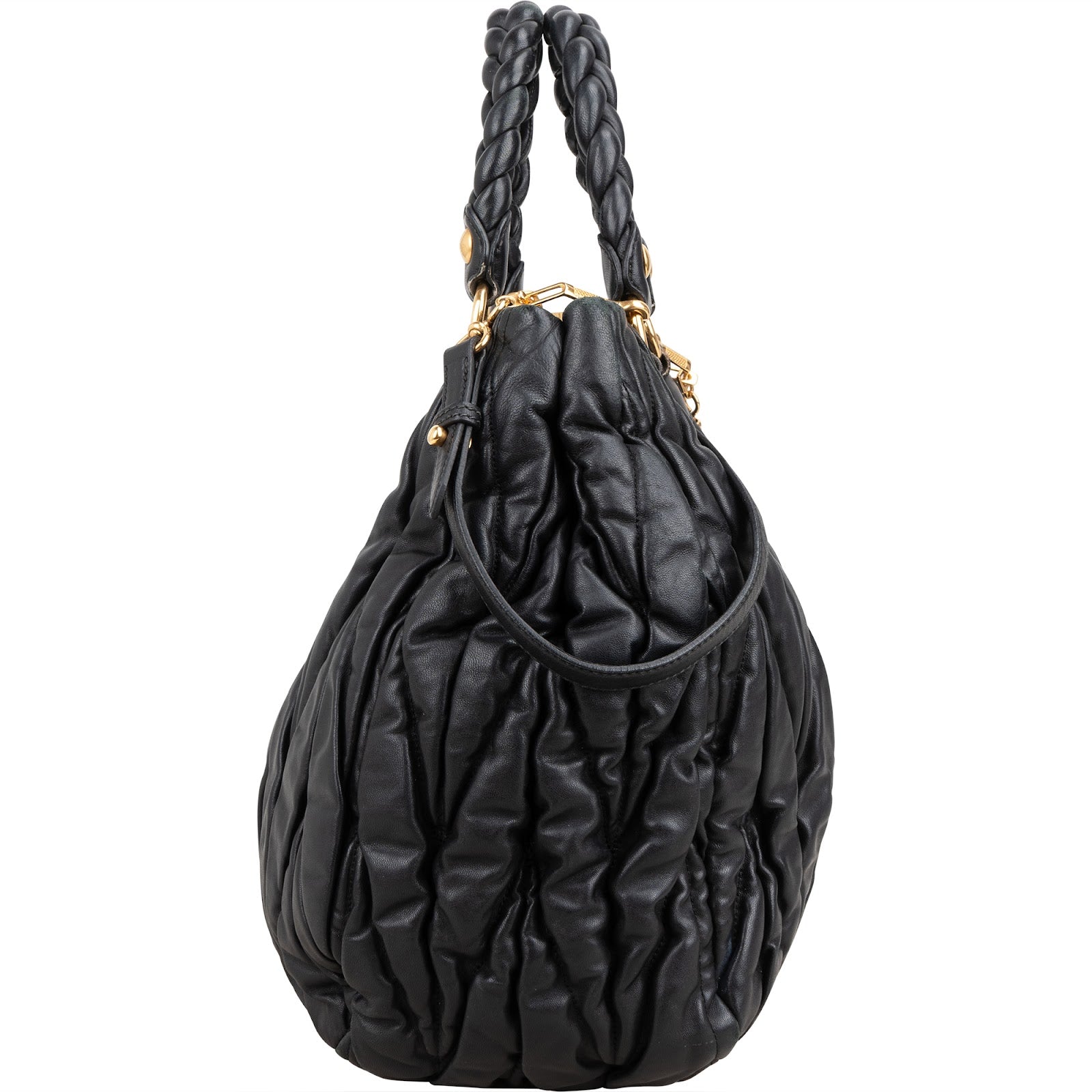 Miu Miu Matelassé Nappa Leather Coffer Handbag