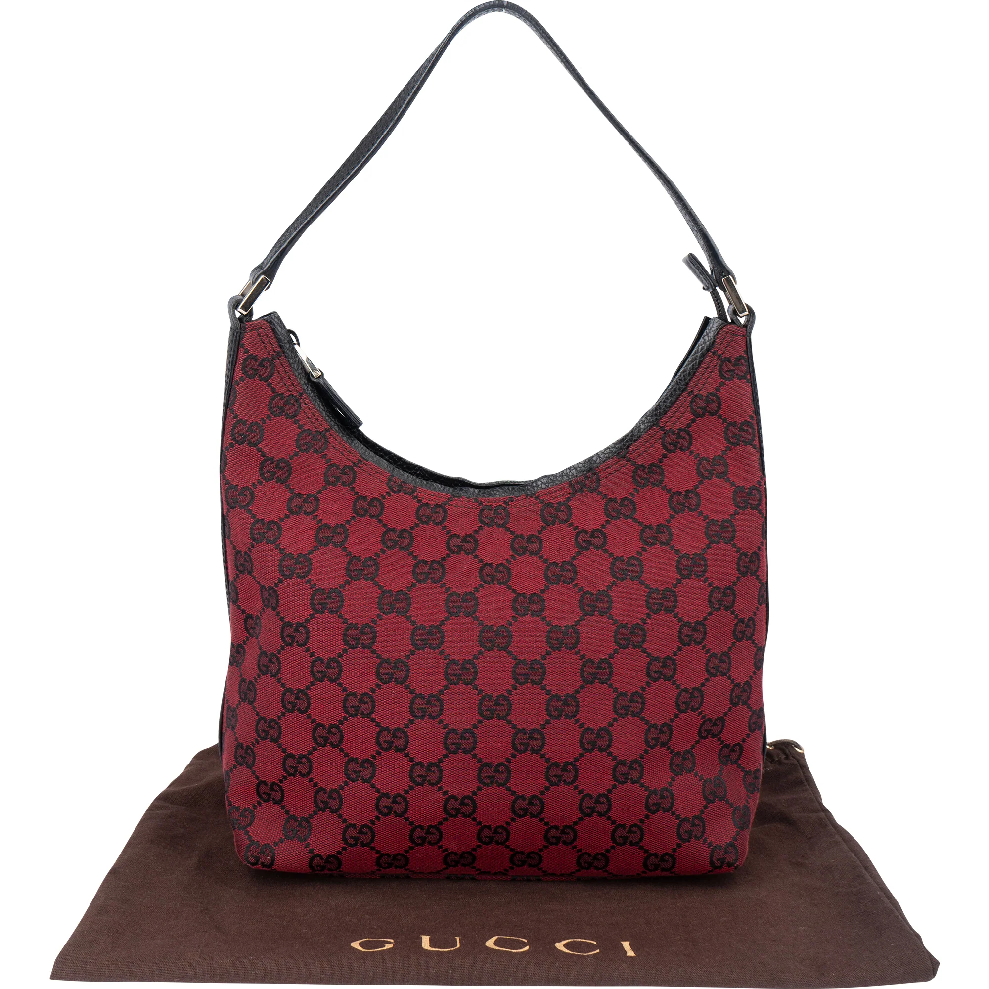 Gucci Red GG Monogram Shoulder Bag