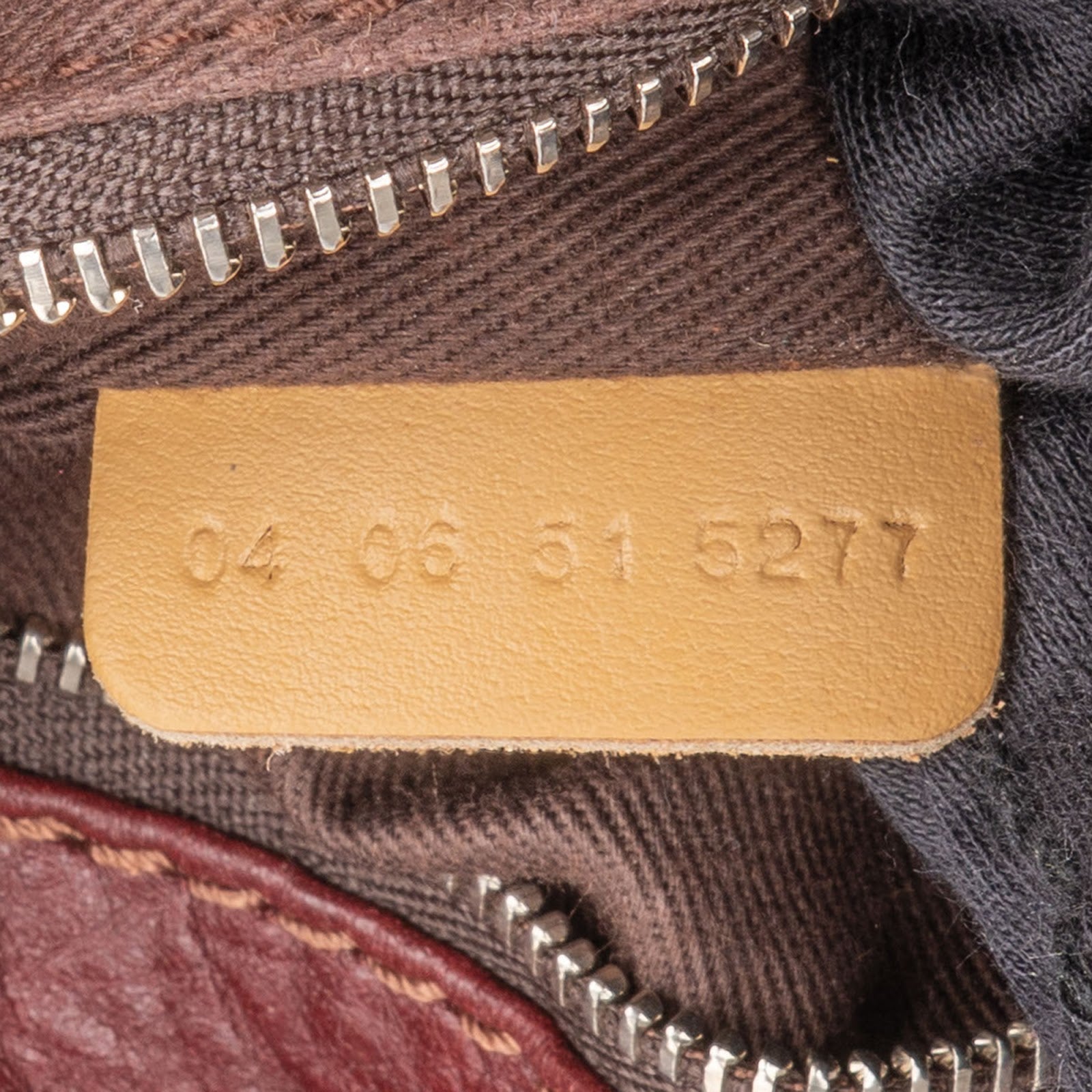 Chloé Bordeaux Leather Paddington Handbag
