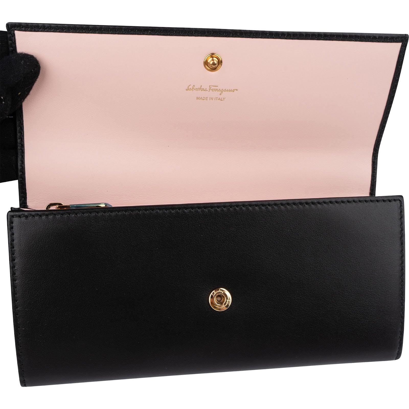 Salvatore Ferragamo Leather Diadora Pins Flap Wallet