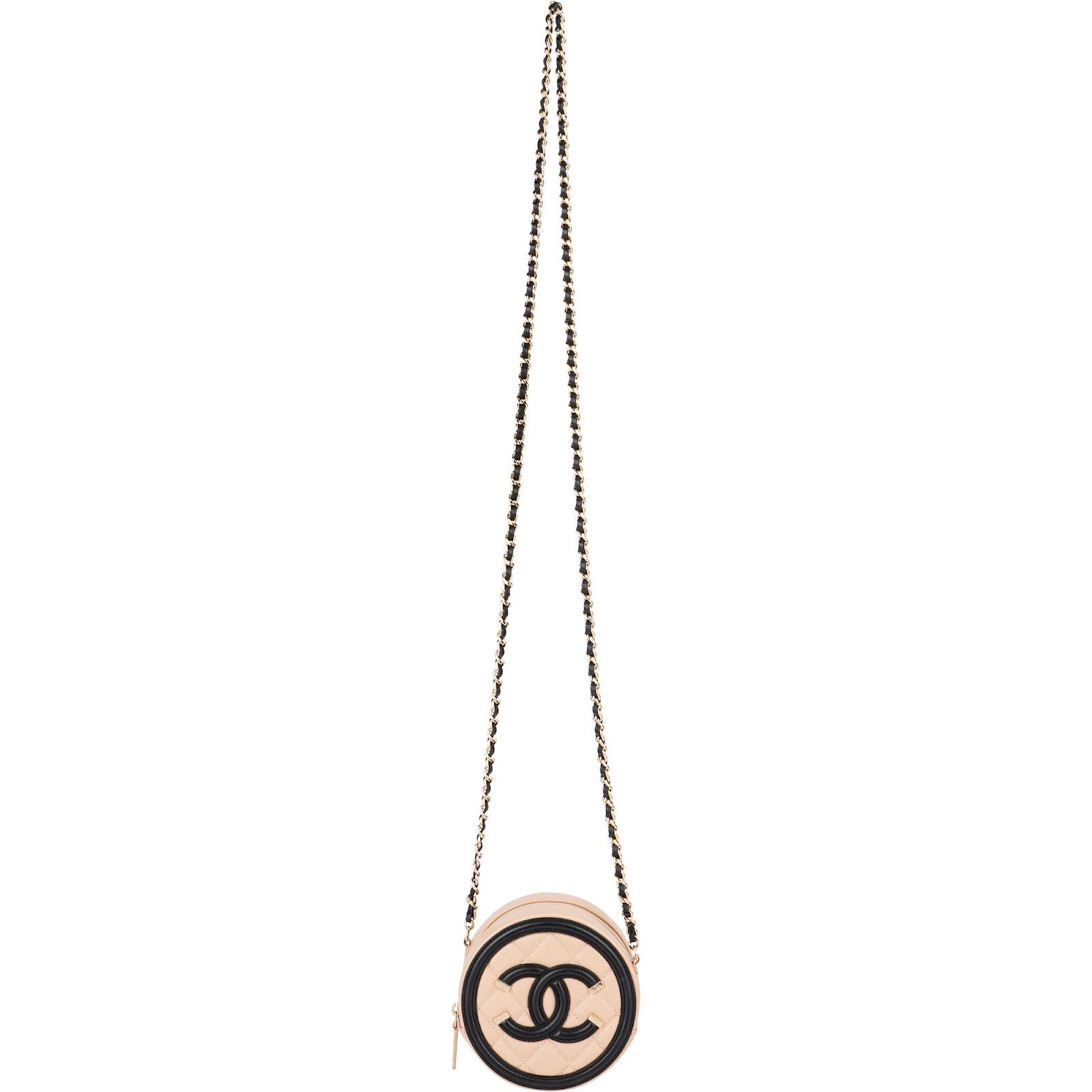 Chanel - CC Filigree Round Crossbody Bag