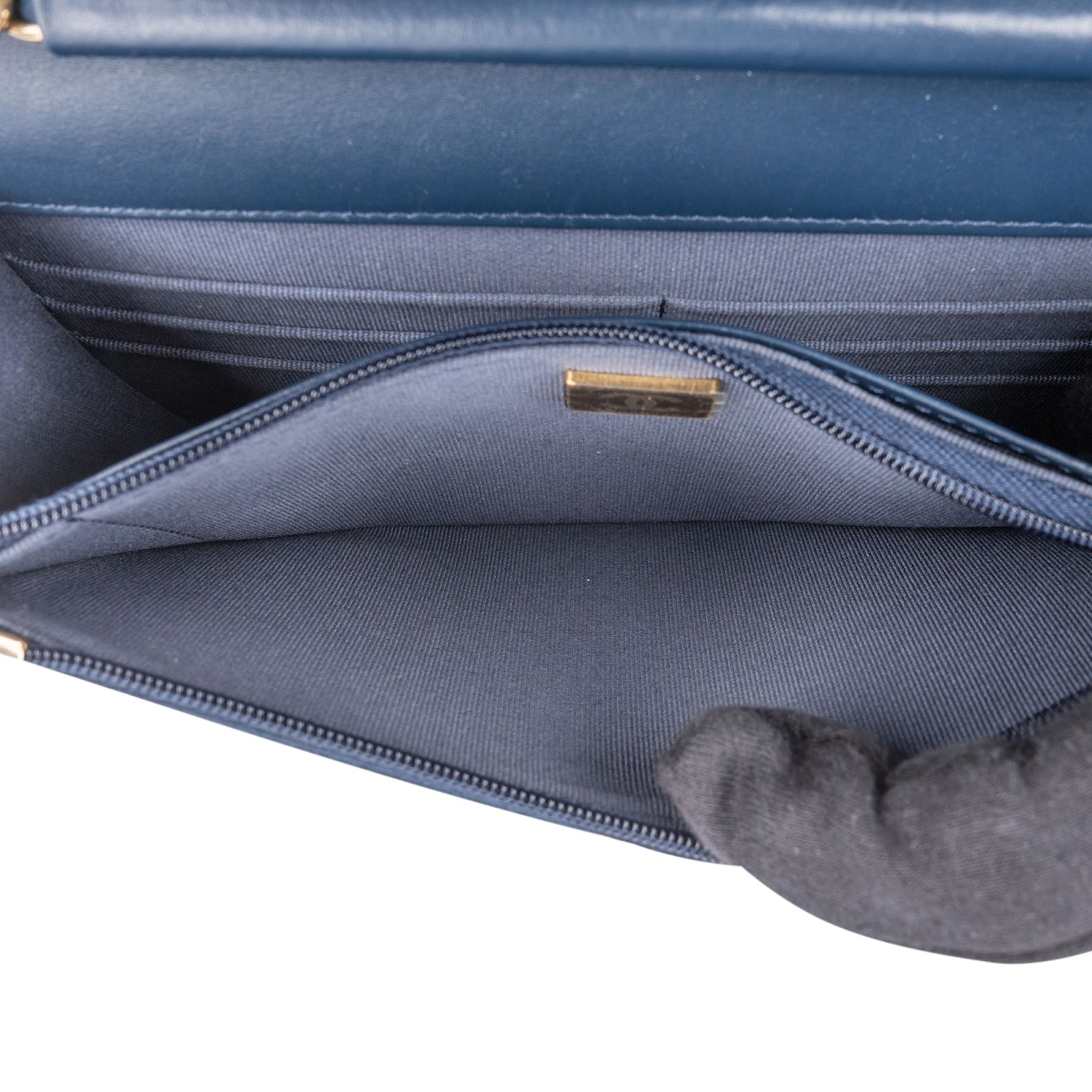 Chanel Denim Wallet on Chain Crossbody Bag
