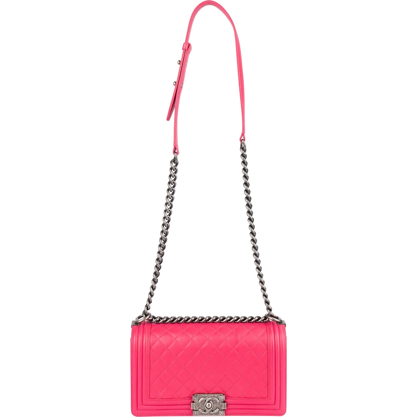 Chanel Quilted Lambskin Single Flap  Boy Crossbody Bag