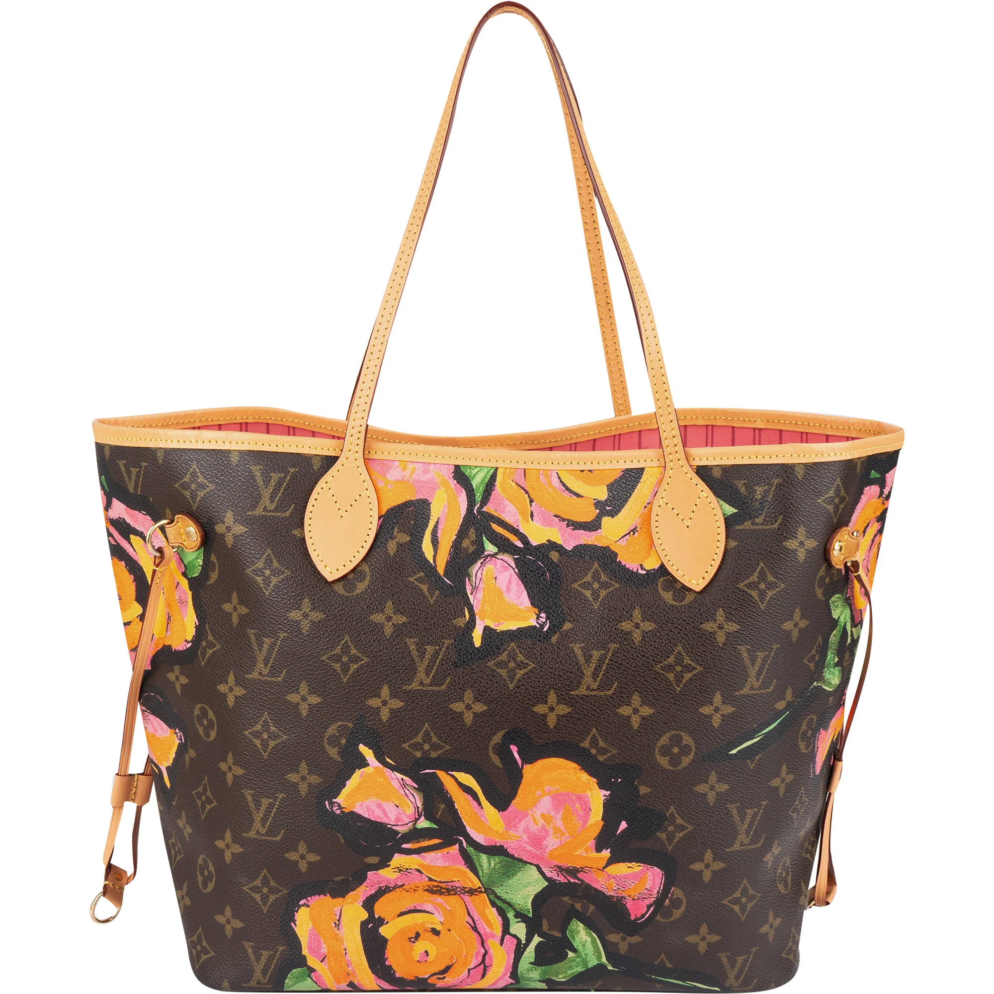 Louis Vuitton Canvas Monogram Limited Roses Neverfull MM Shopper