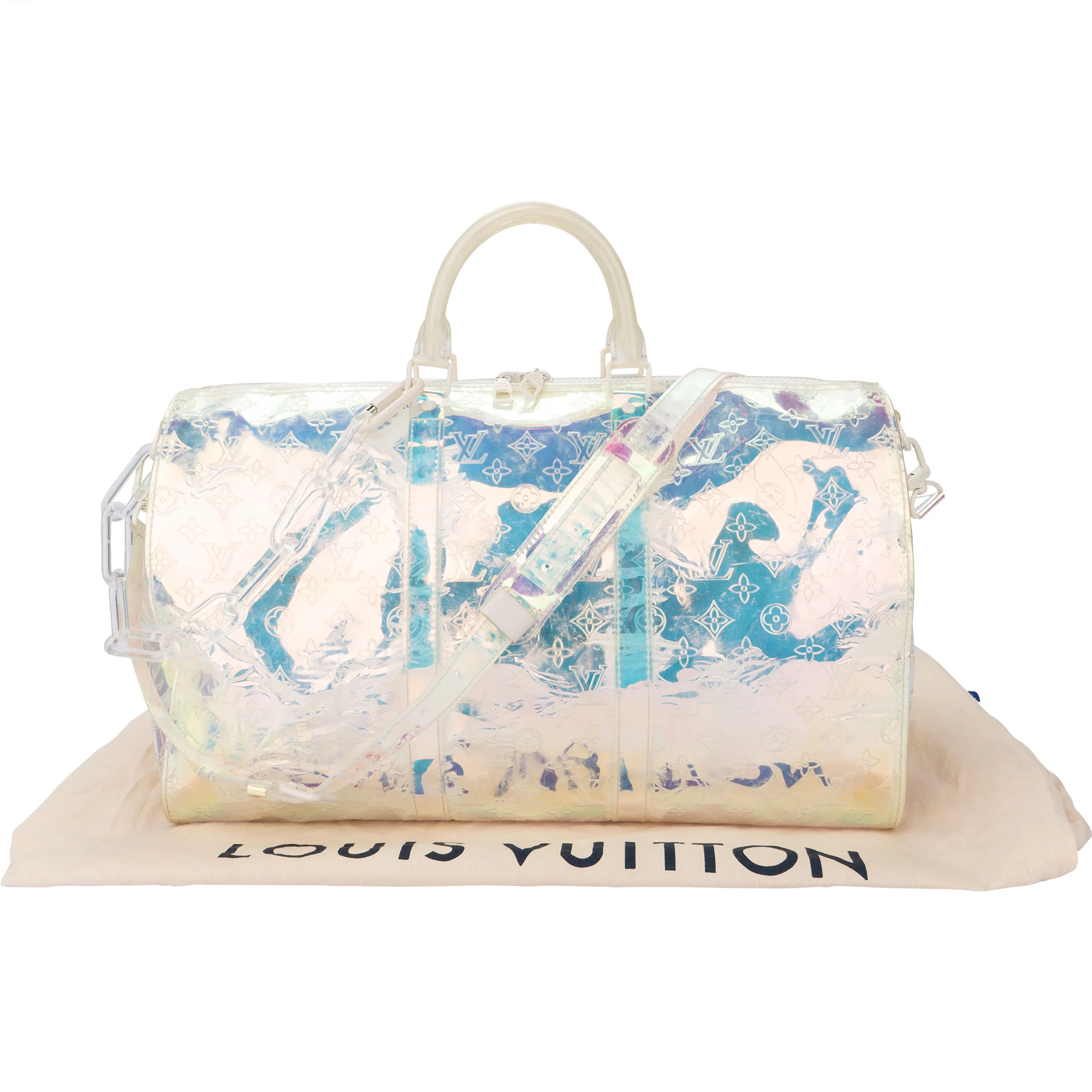 Louis Vuitton Transparent Prism by Virgil Abloh Keepall 50 Bandouliere