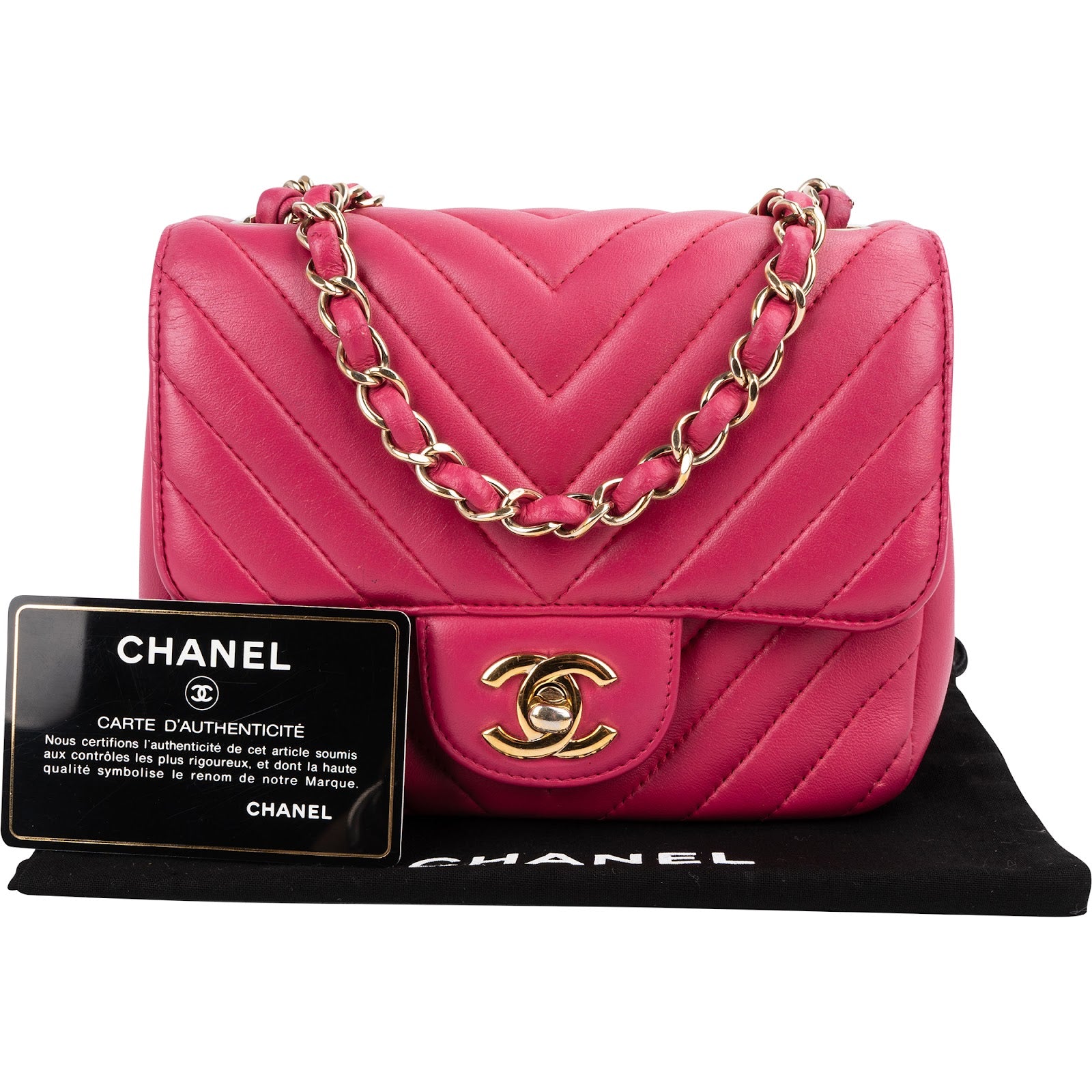 Chanel Chevron Lambskin Rectangular Mini Flap Crossbody Bag