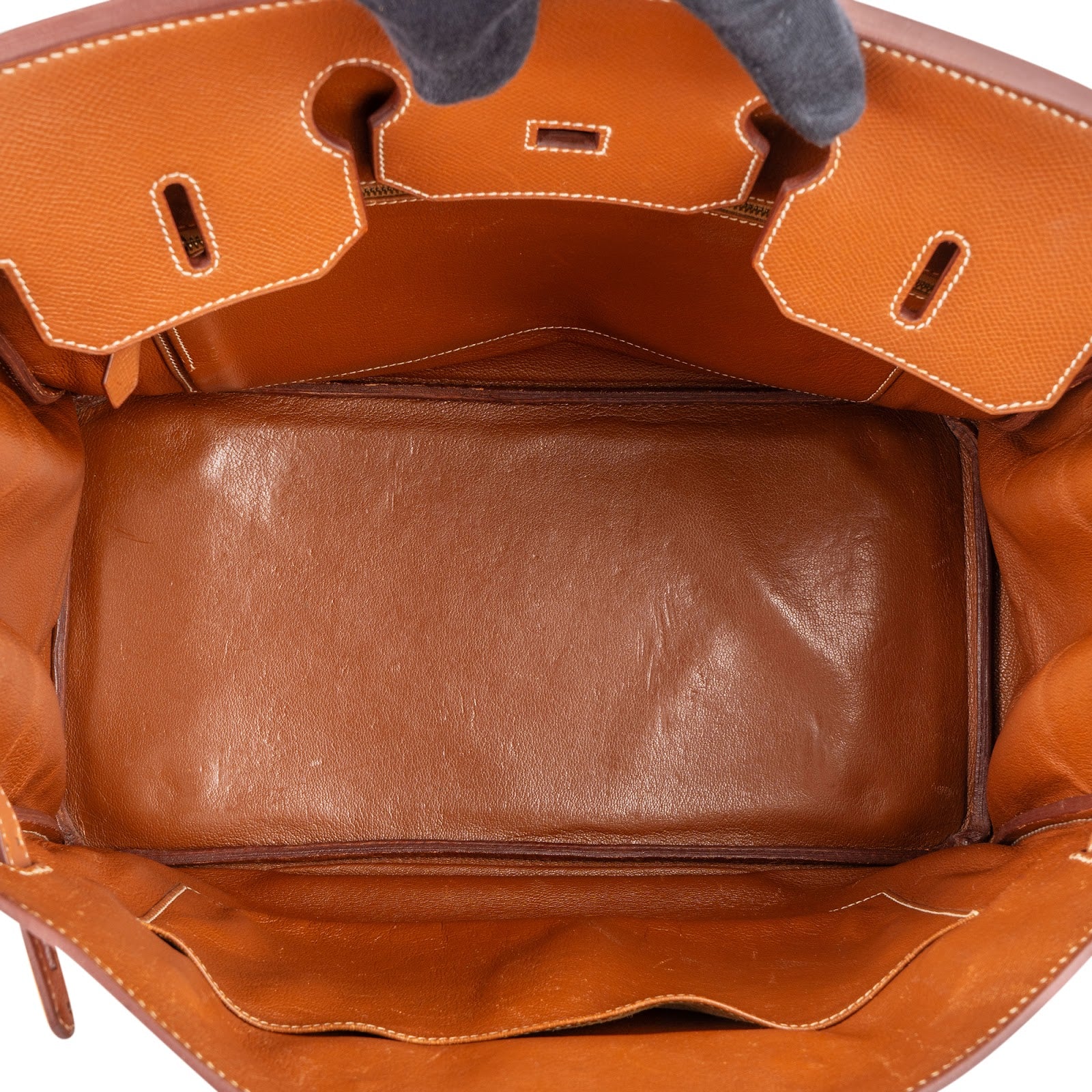 Hermès Brun Courchevel Leather Birkin 35 Handbag