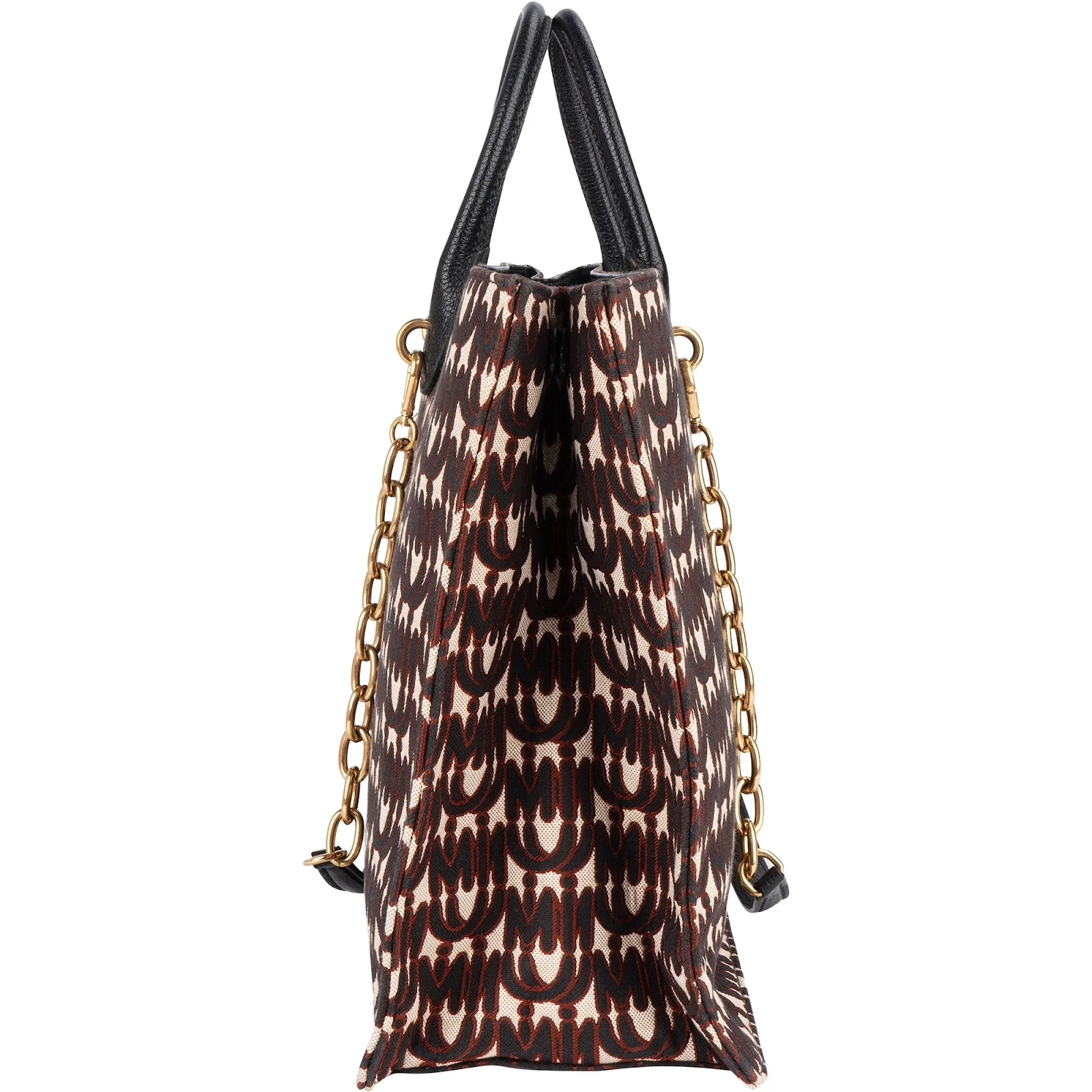 Miu Miu Jacquard Fabric Tote Handbag