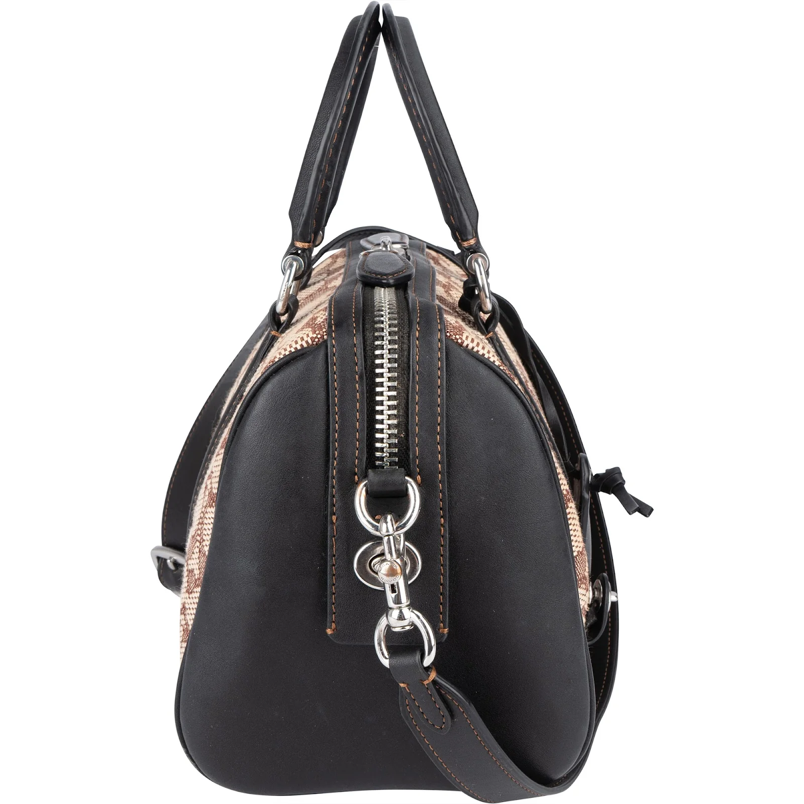 Coach Monogram Signature Rowan Satchel Boston Bag