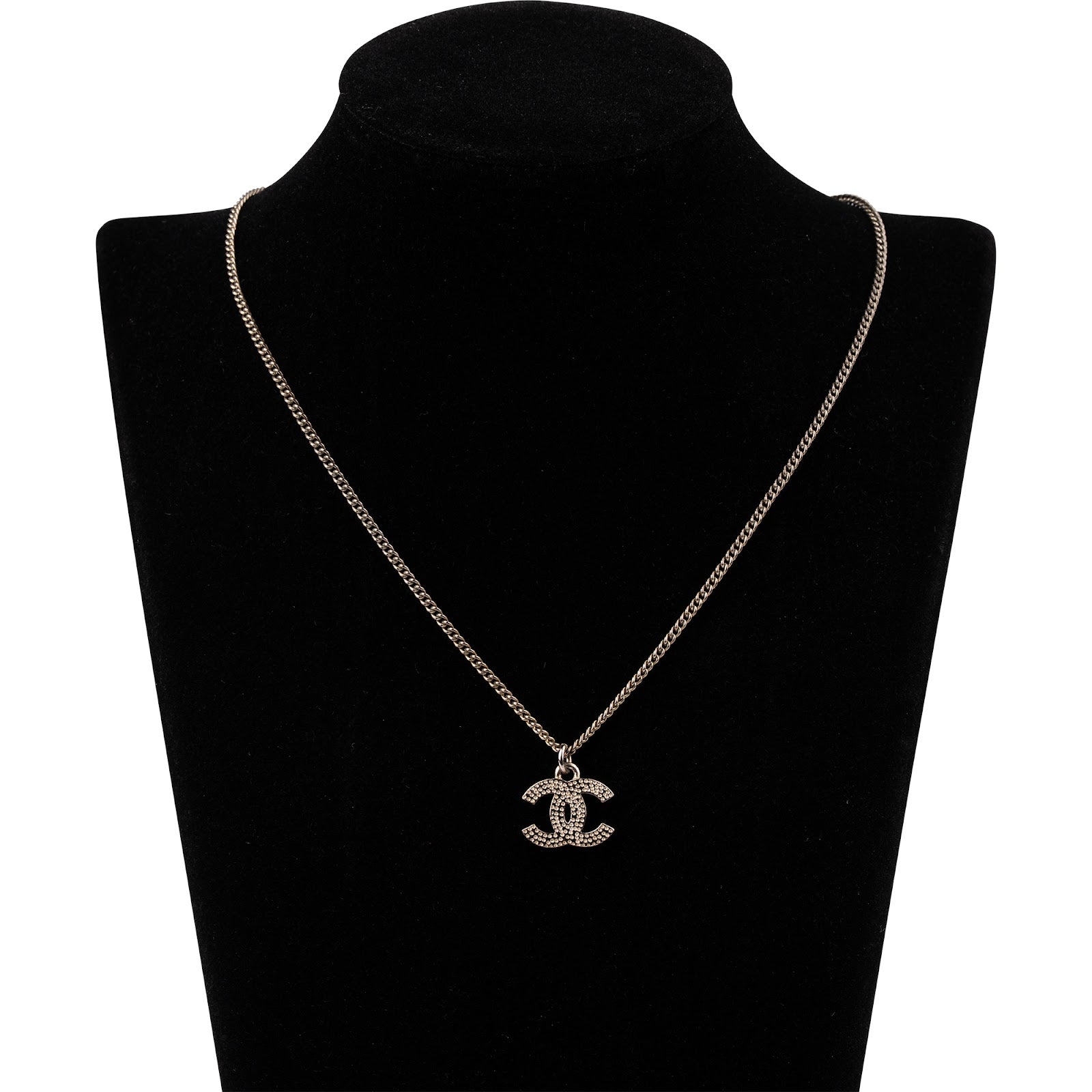 Chanel - Crystal CC Emblem Necklace