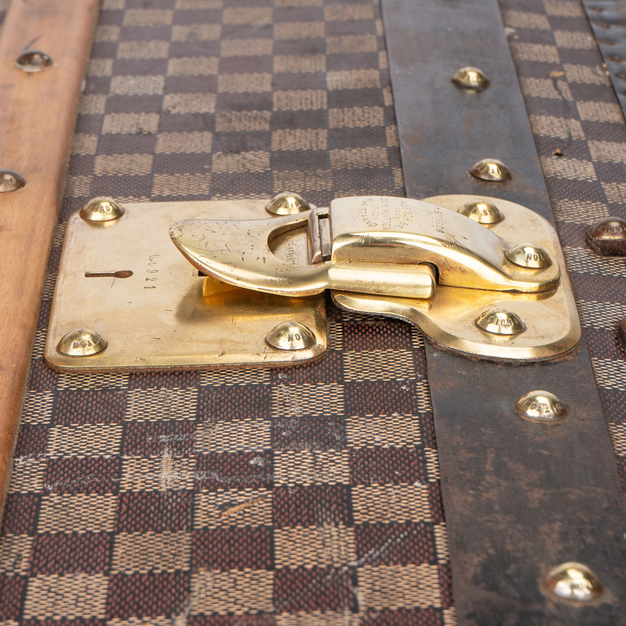 Louis Vuitton Damier Mark 2 c.1890s Courrier 100 Trunk Malle Koffer