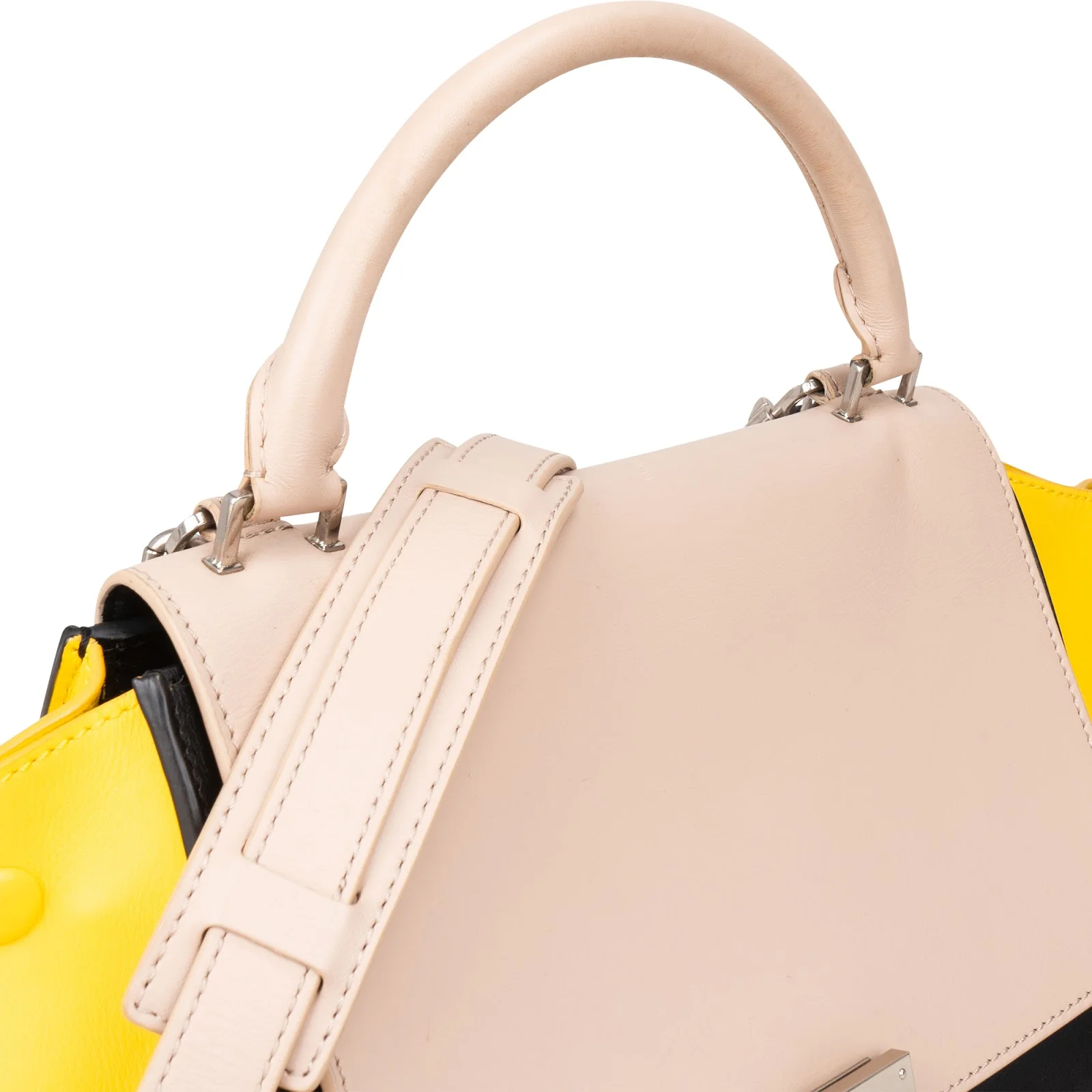 Céline Tricolor Leather Trapeze Handbag
