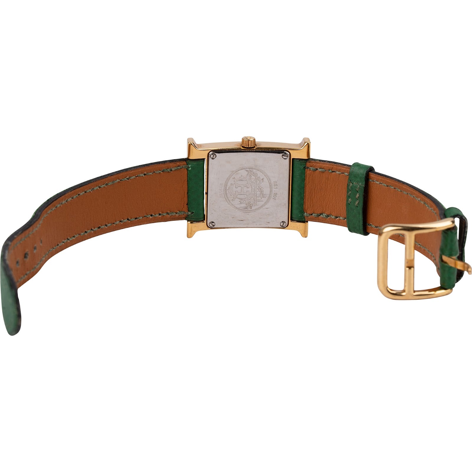 Hermès Gold Tone Heure H Damenuhr HH1.210