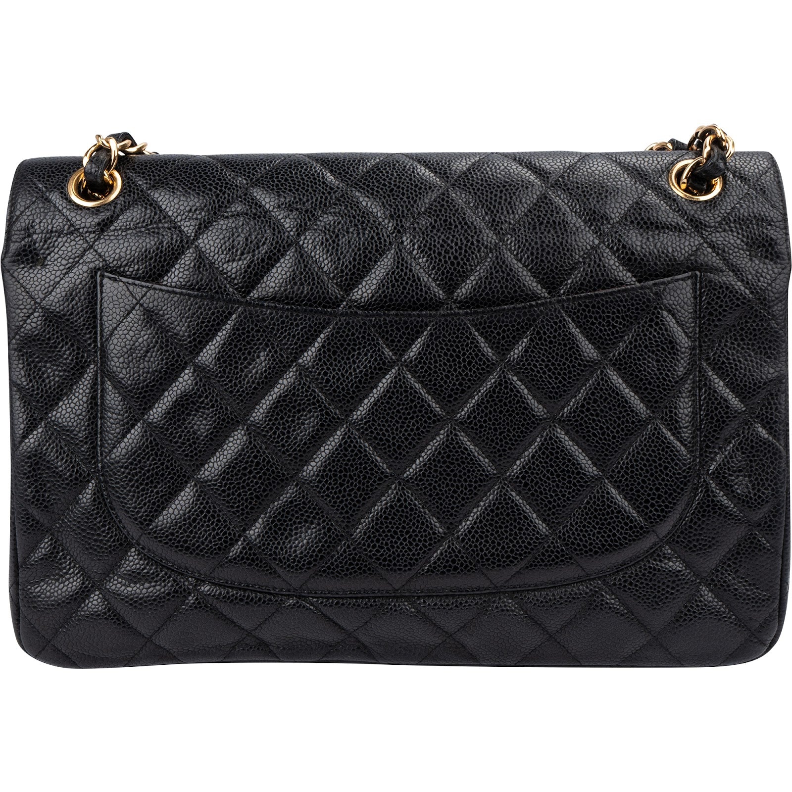 Chanel – Sac à bandoulière Jumbo à double rabat en cuir Caviar matelassé