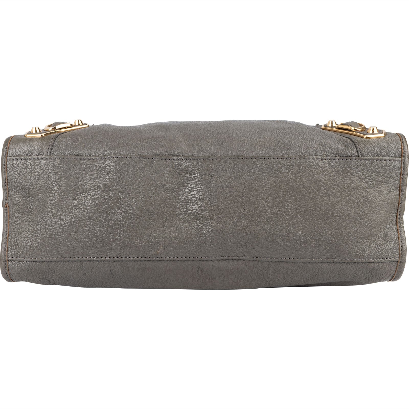 Balenciaga Grey Grained Leather City Handbag