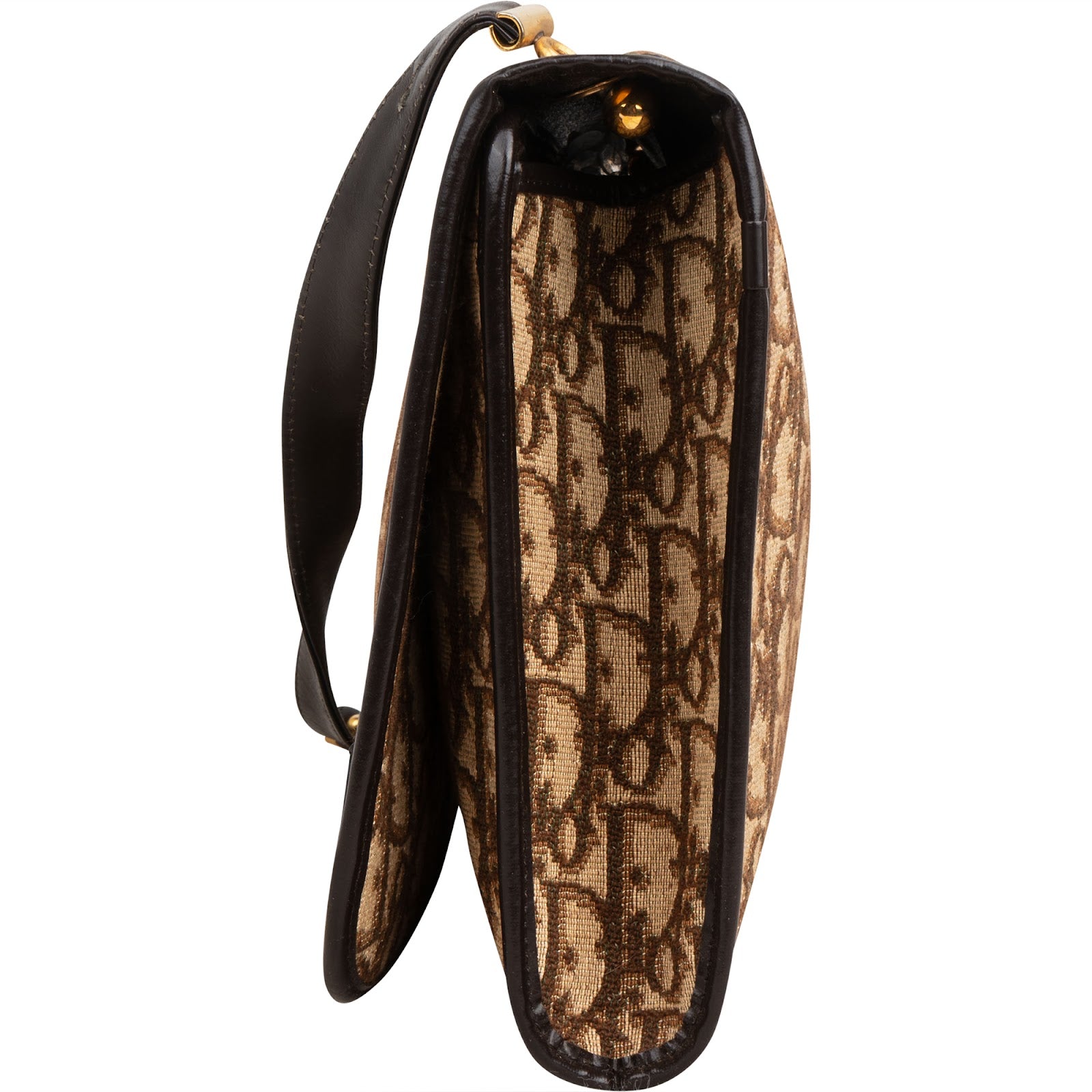 Christian Dior Trotter Monogram Vintage Flap Shoulder Bag