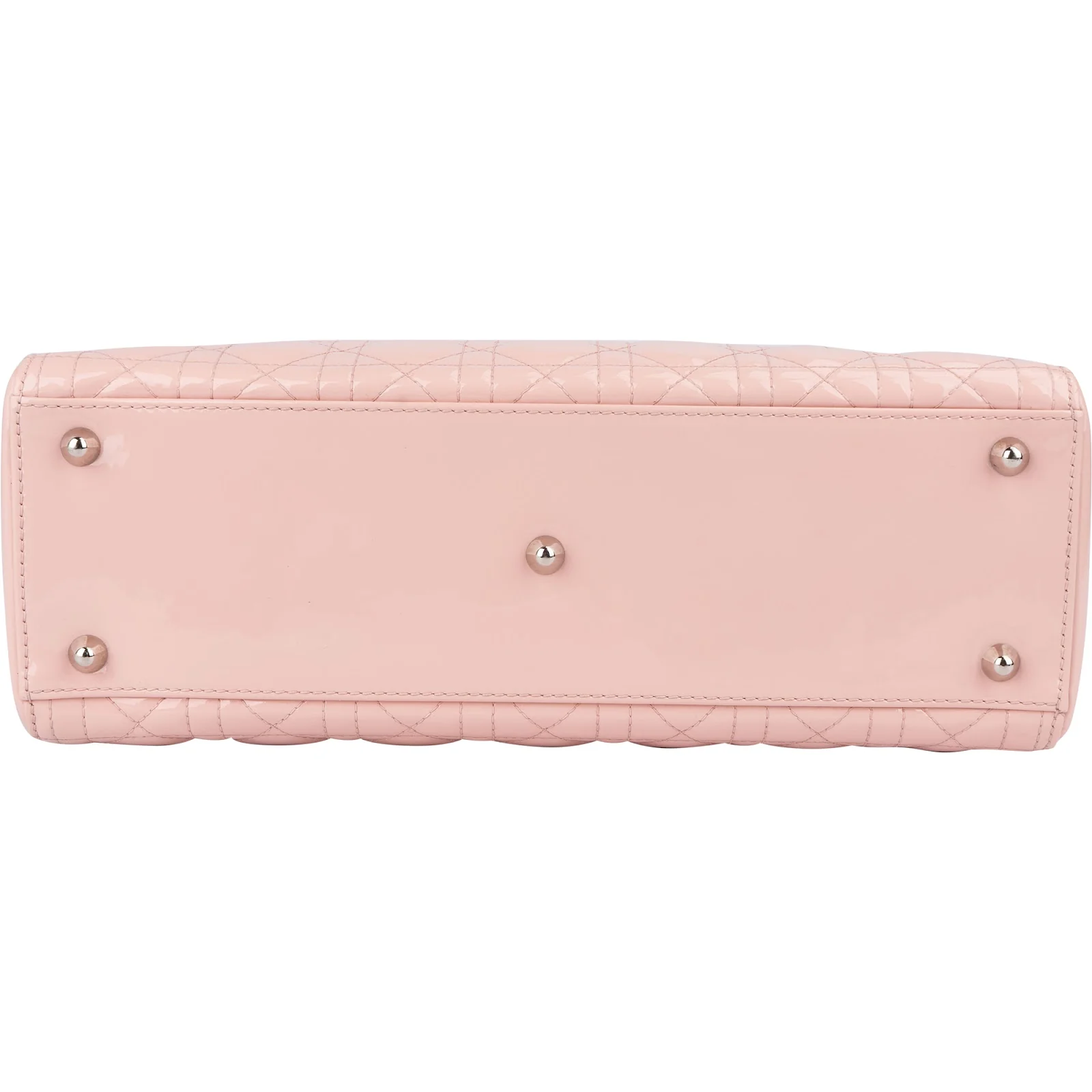 Christian Dior Quilted Patent Leather Lady Dior Handbag