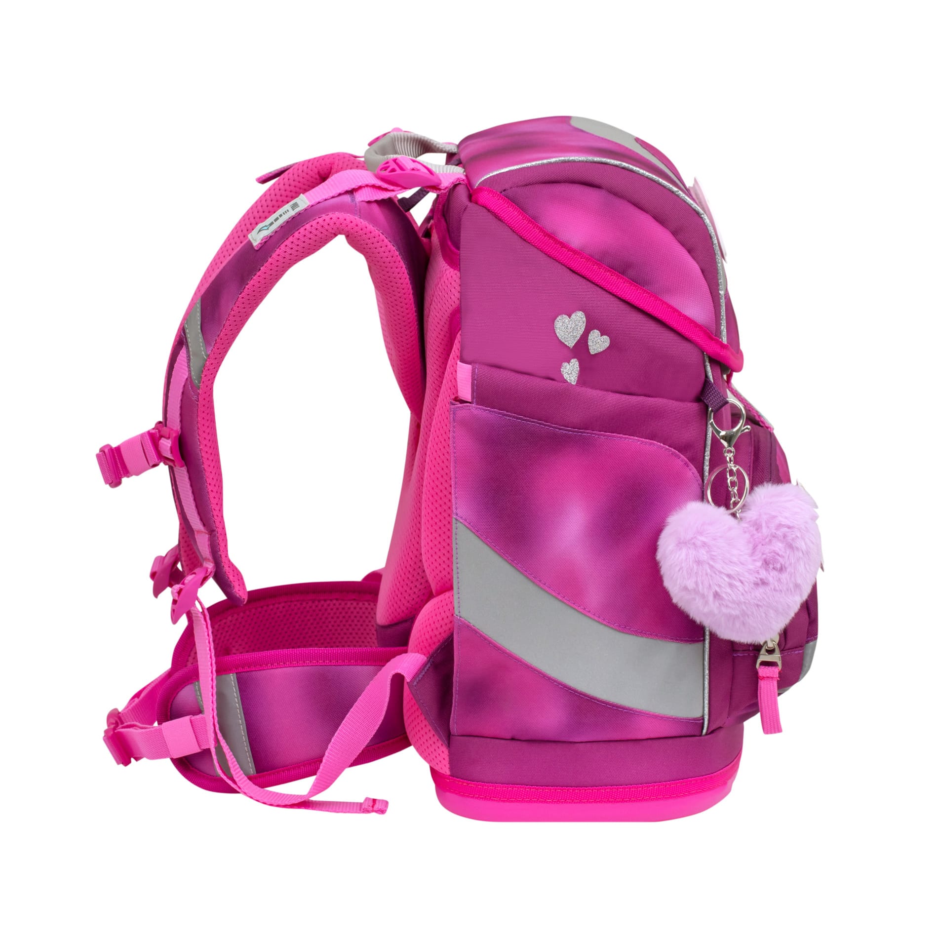 Smarty ergonomisches Schulranzen-Set 4-teilig - Shiny Pink