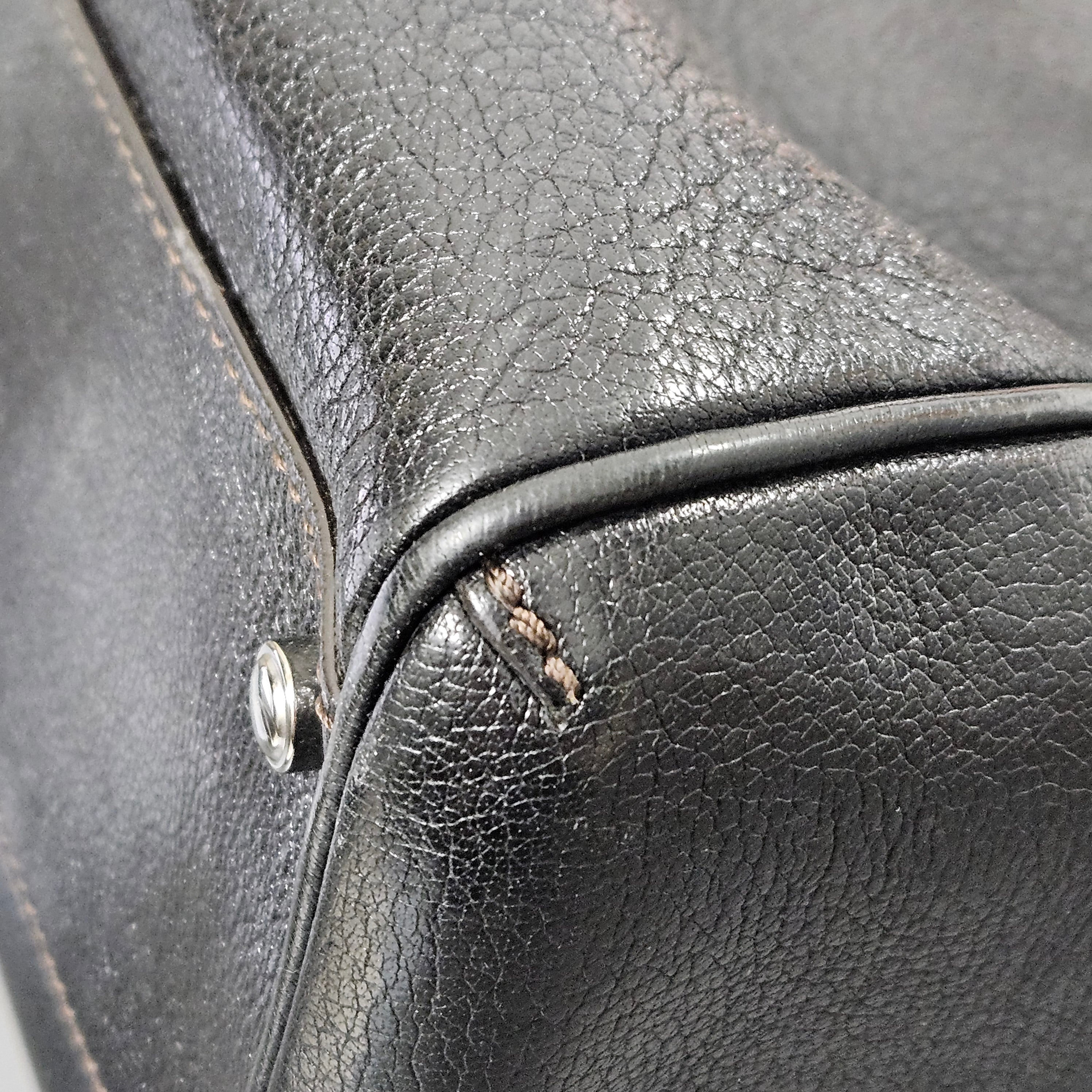 Cartier Black Grained Leather Marcello de Cartier Handbag