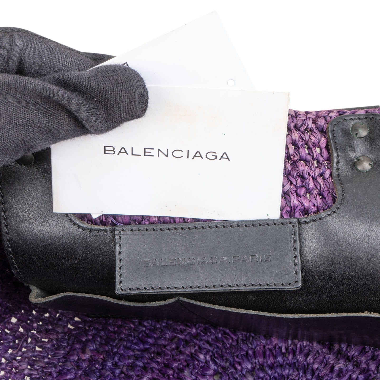 Balenciaga Raffia Panier Tote Handbag
