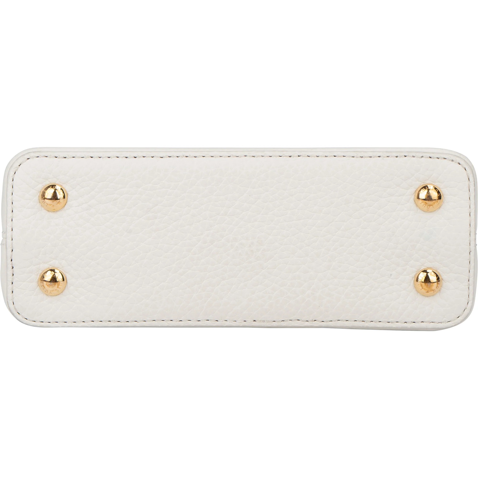 Louis Vuitton White Leather Capucines BB Handbag
