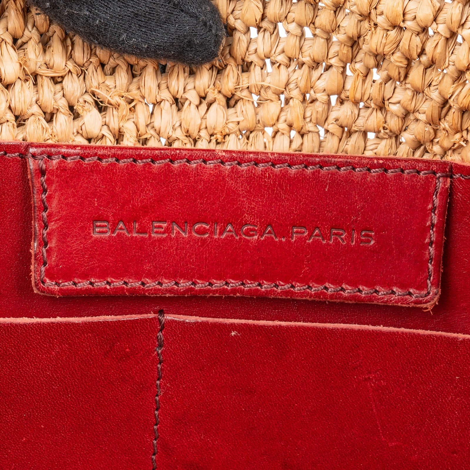 Balenciaga - Raffia Panier Basket City Handbag