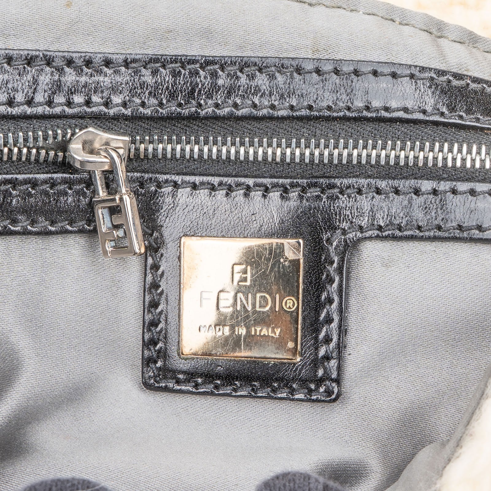Fendi Wool Knit Baguette Shoulder Bag