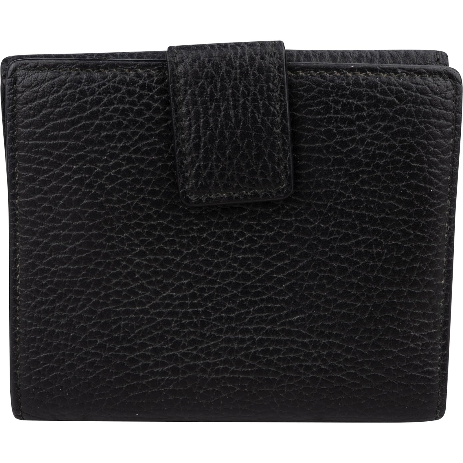 Gucci Grained Leather Interlocking GG Wallet