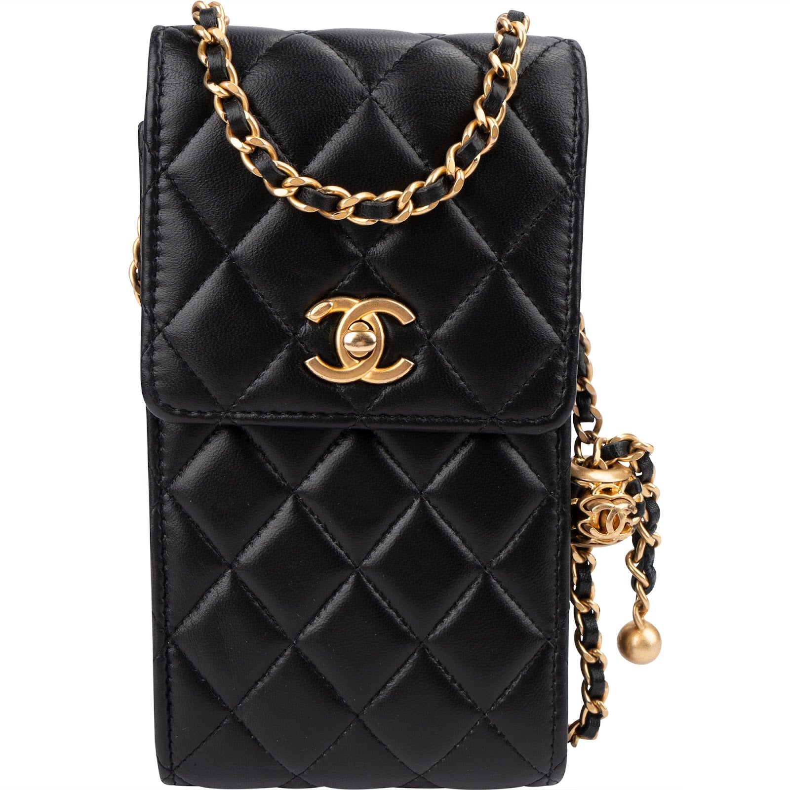 Chanel – torebka na ramię z kieszenią na telefon