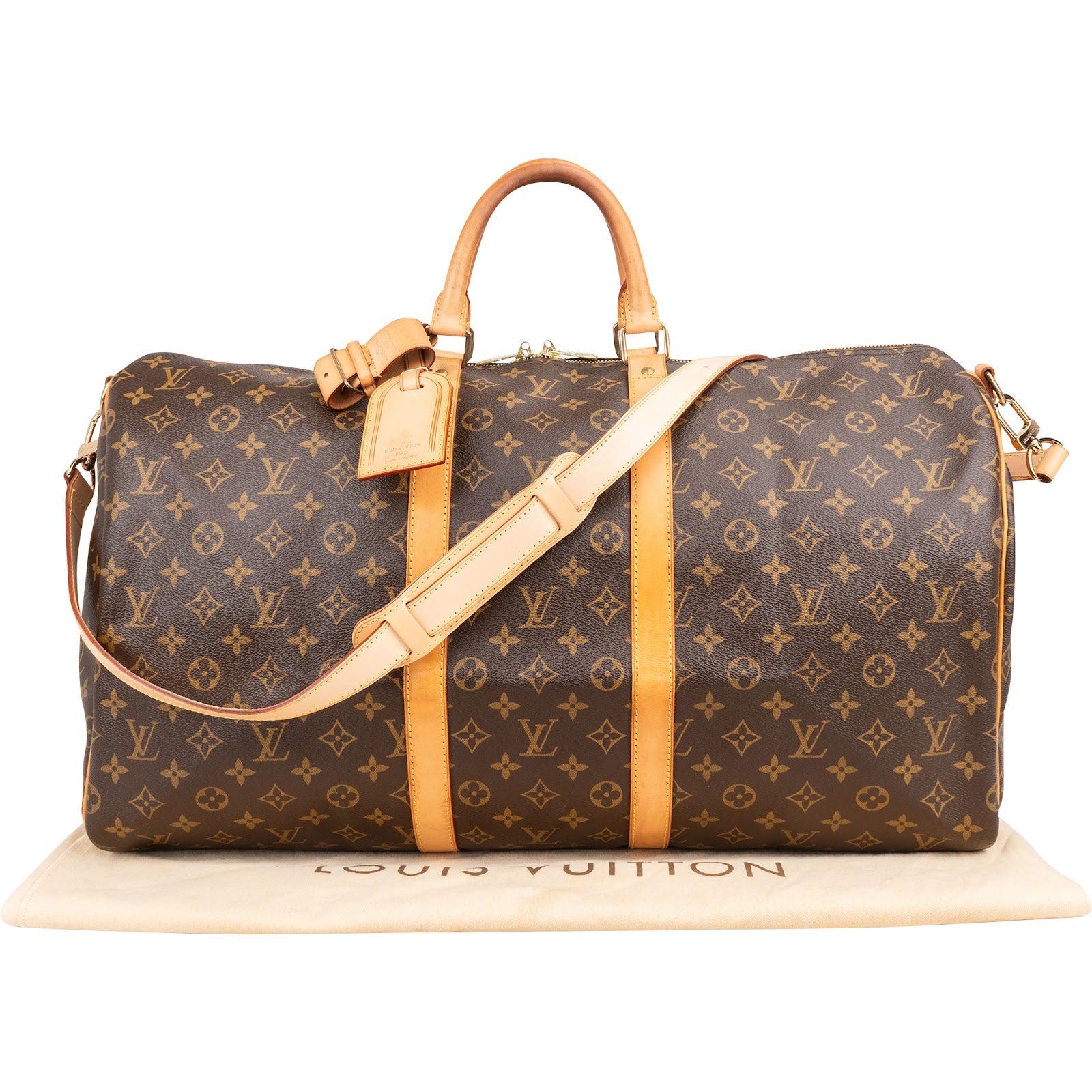 Louis Vuitton Monogram Canvas Keepall 55 schoudertas voor op reis