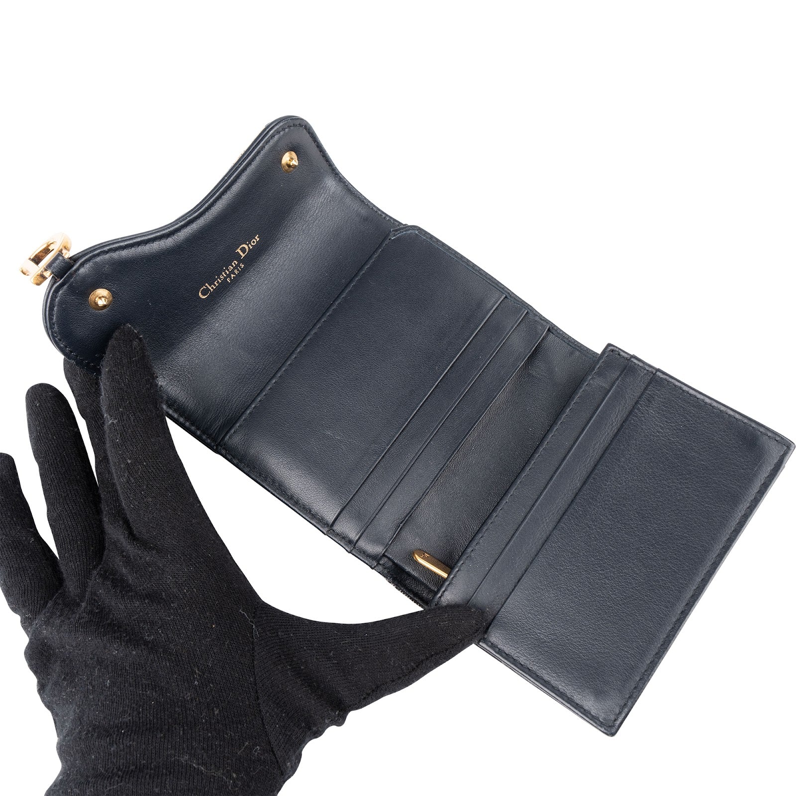 Christian Dior Oblique Jacquard Monogram Saddle Wallet