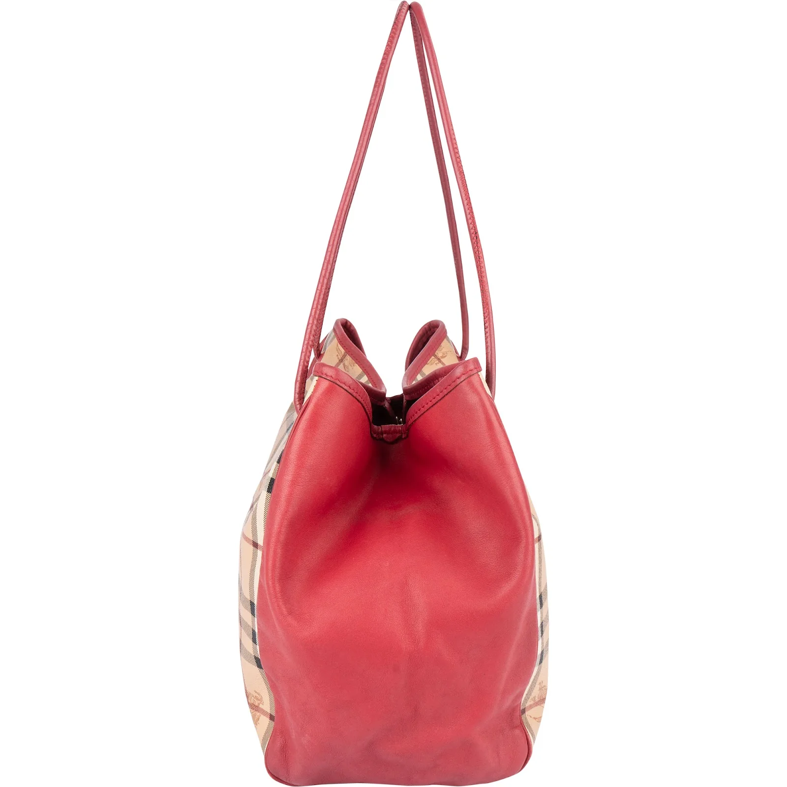Burberry Haymarket Nova Check Tote Shoulder Bag