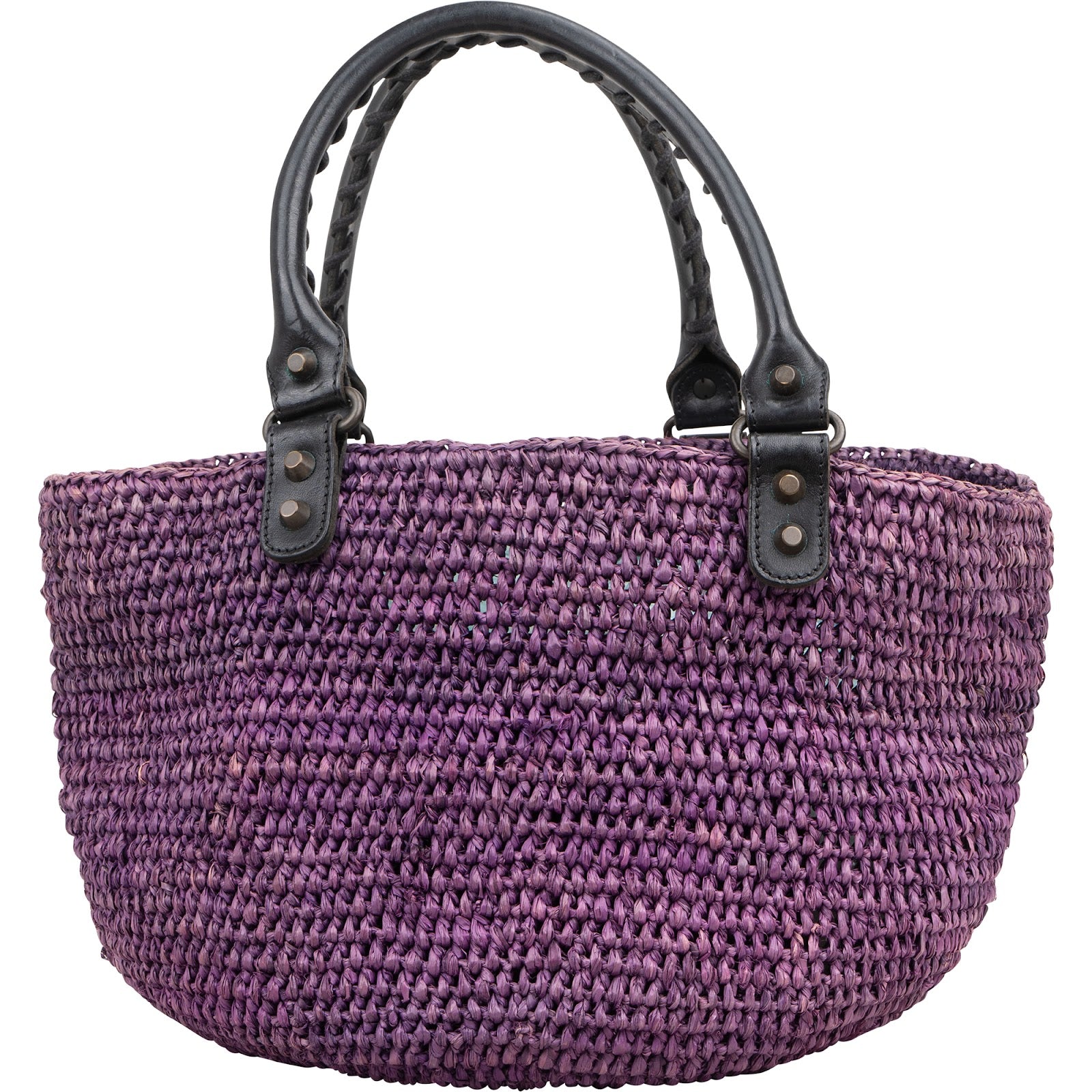 Balenciaga Raffia Panier Tote Handbag