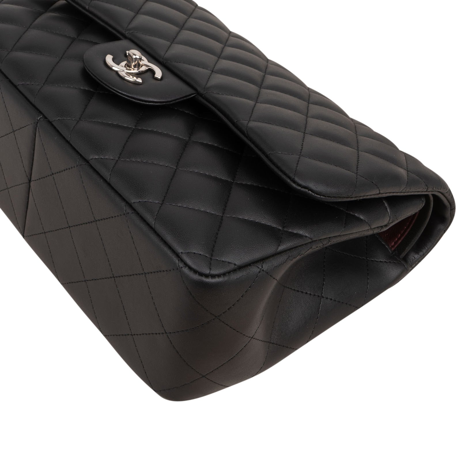 Chanel Quilted Lambskin Jumbo Double Flap Crossbody Bag