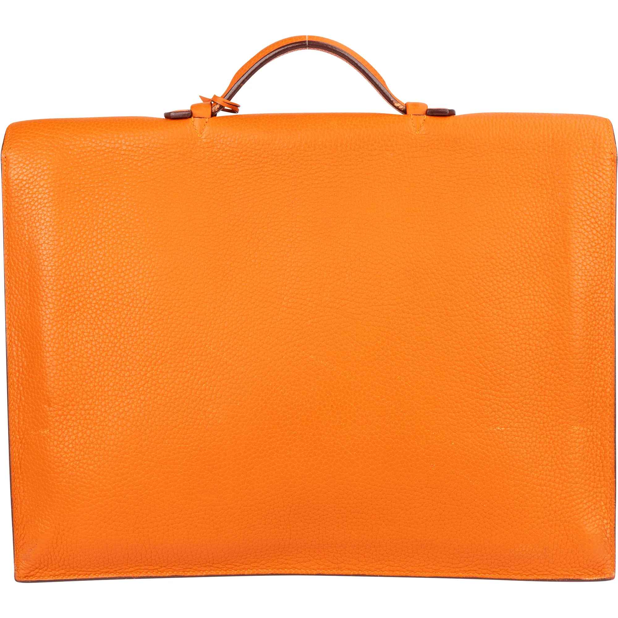 Hermès Orange Togo Leather Sac à Dépêches Business Bag