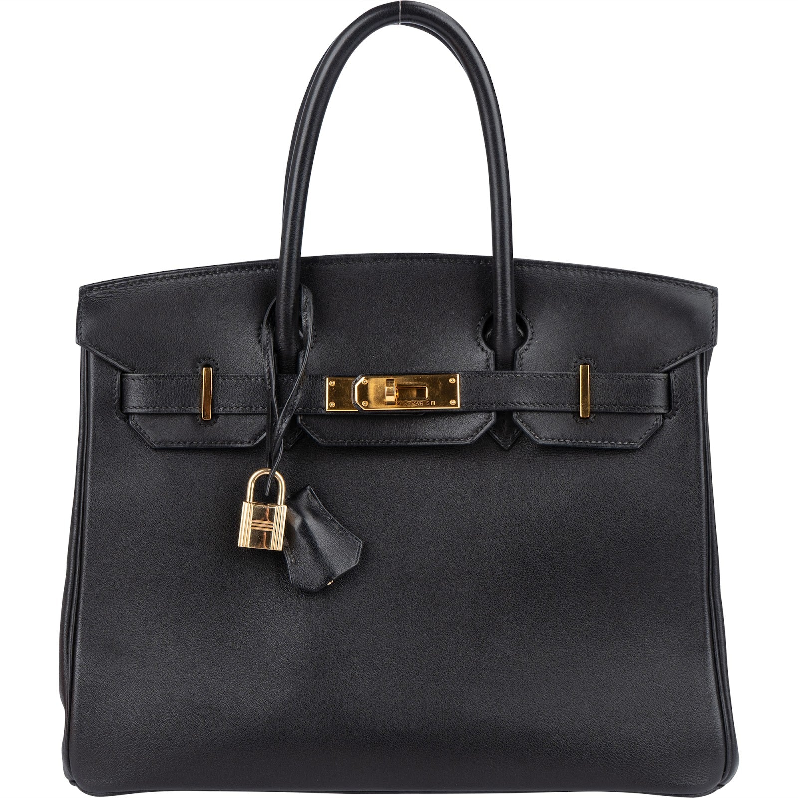 Hermès Noir Swift Leather Birkin 30 Handbag