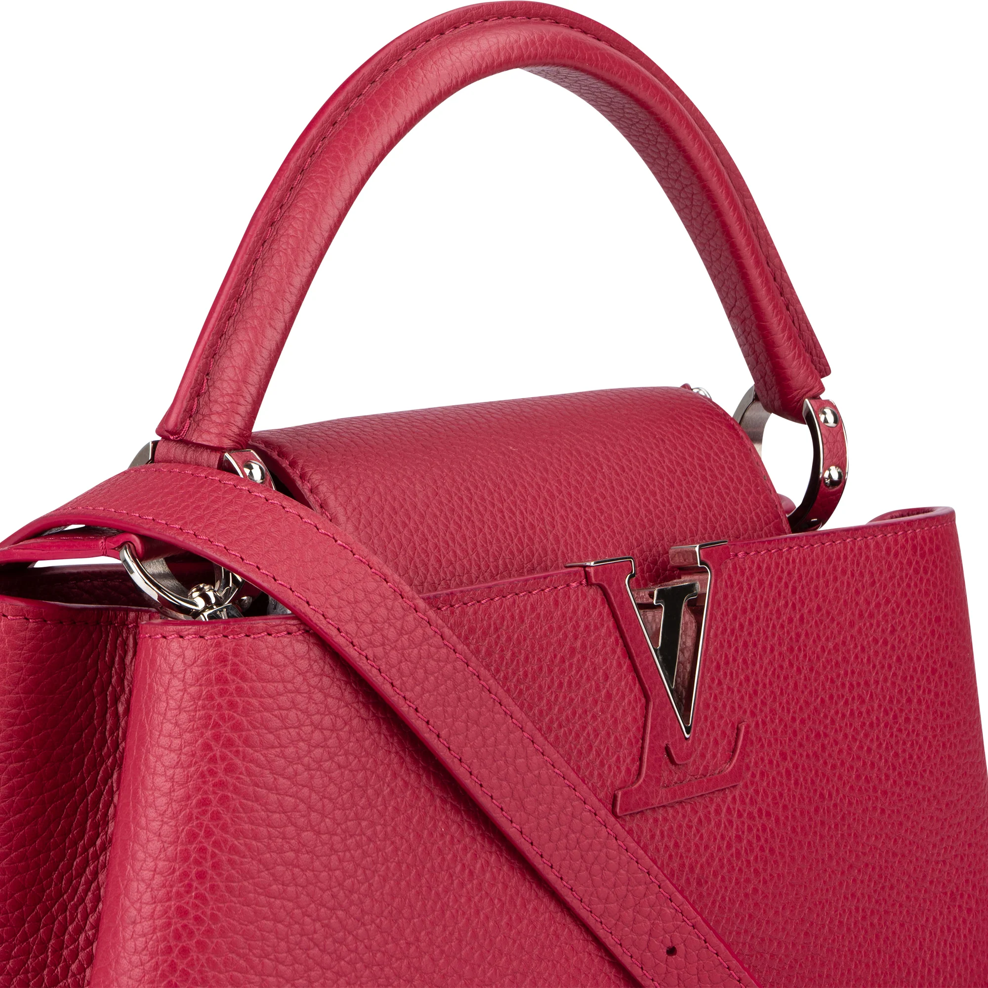 Louis Vuitton Limited Pink Taurillon Capucines MM Handbag