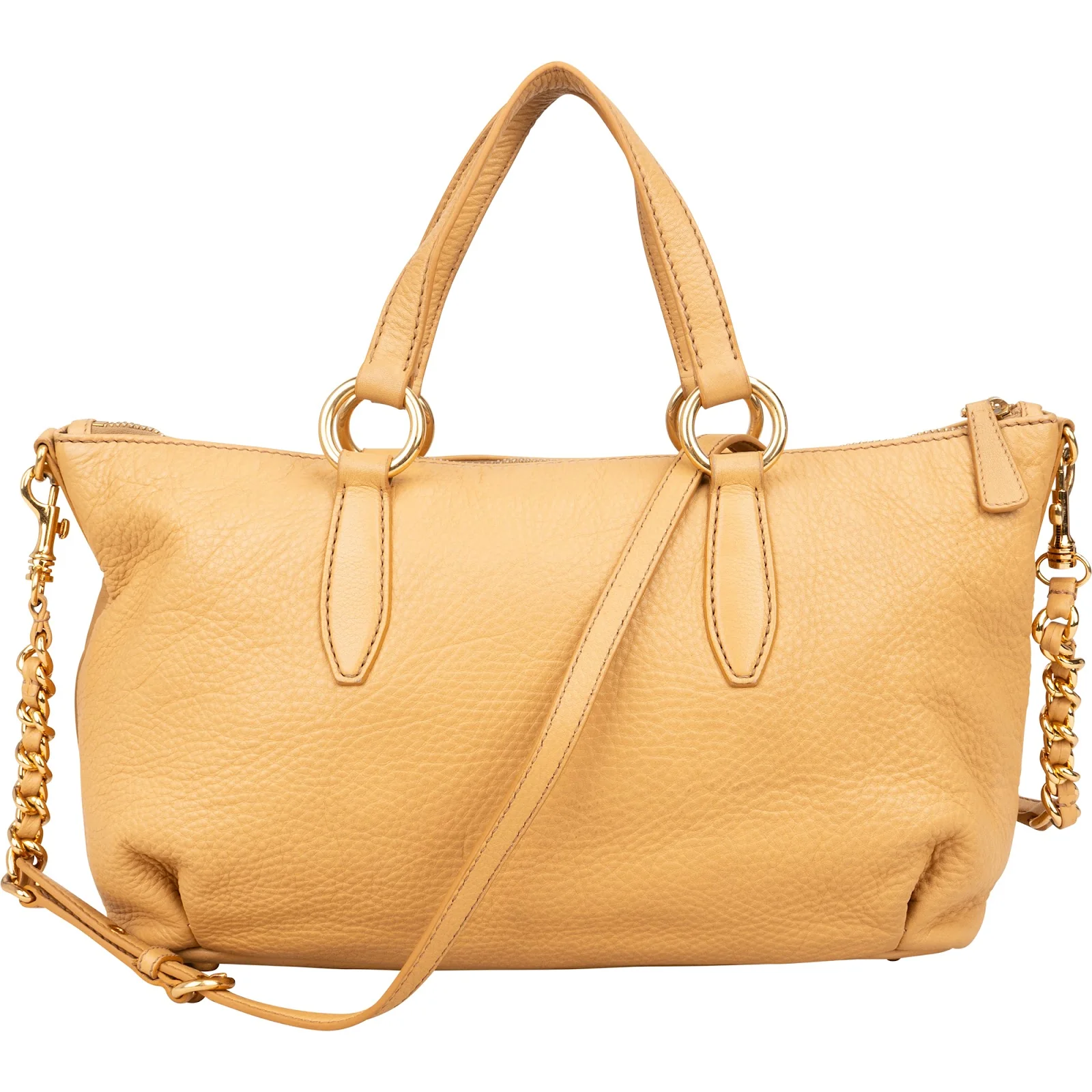 Miu Miu Vitello Daino Leather Satchel Handbag