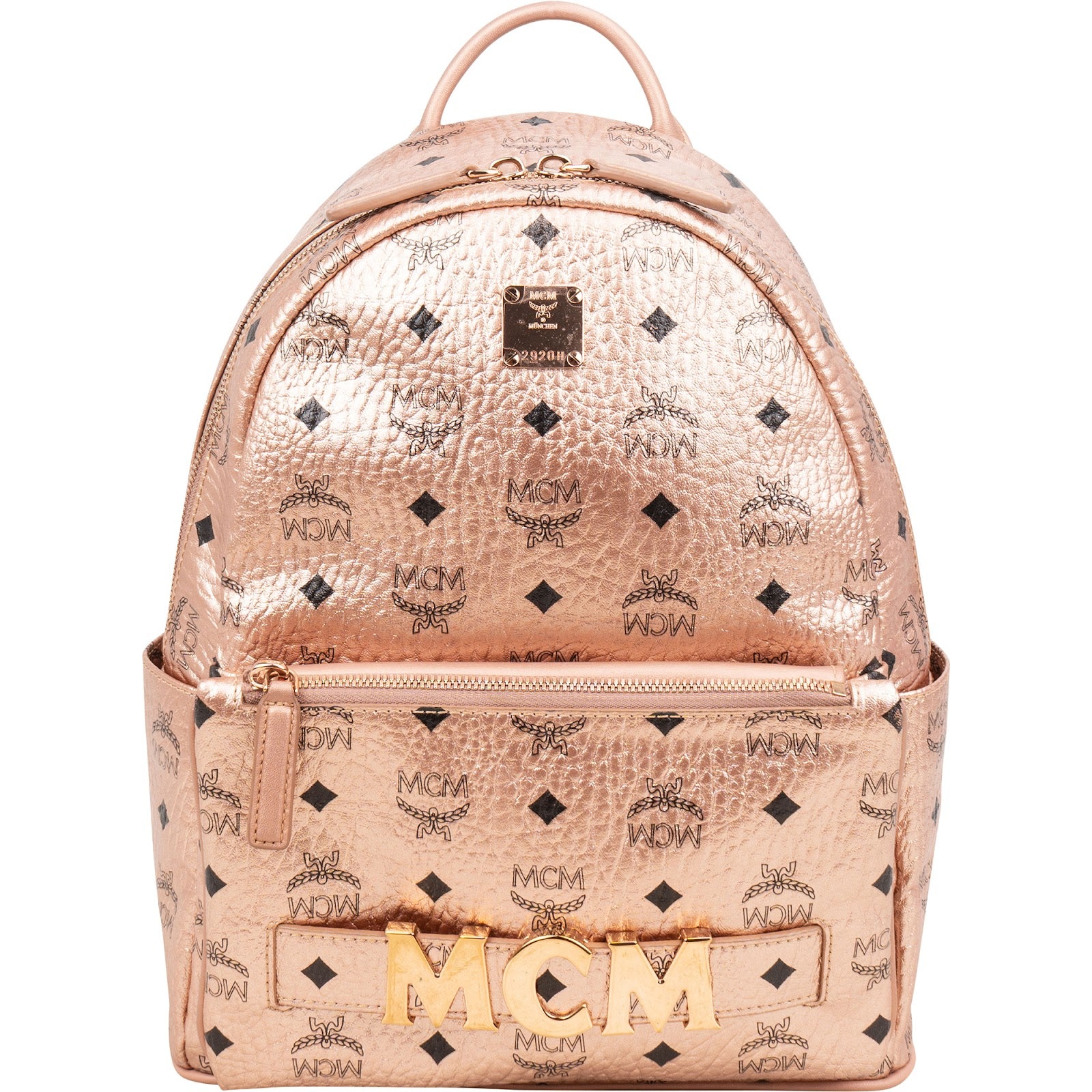 Sac à dos 2 en 1 MCM Monogram Metallic Visetos Small Stark