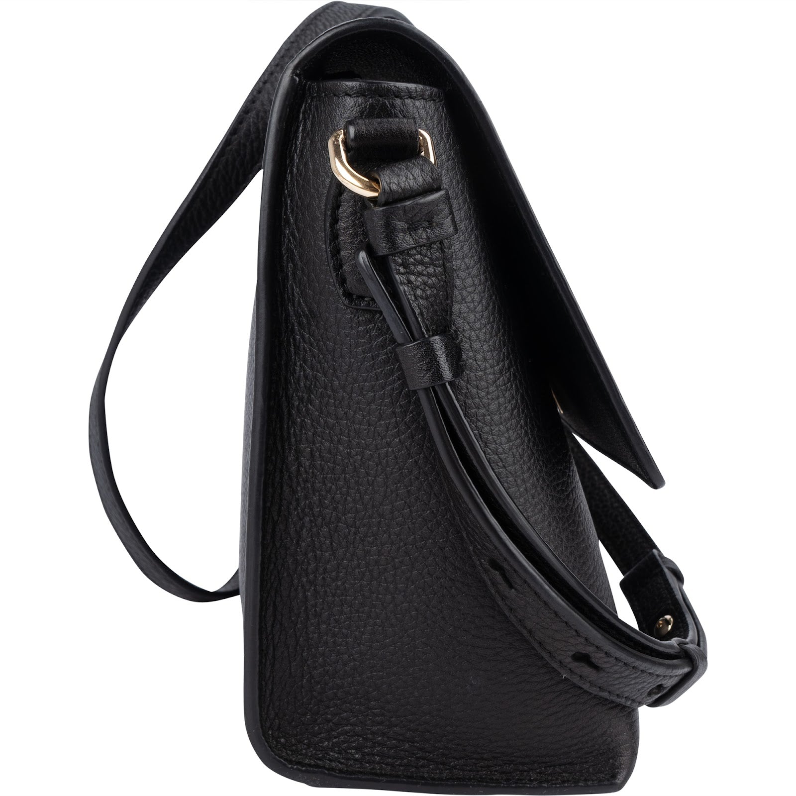 Salvatore Ferragamo Pebbled Leather Gancini Flap Crossbody Bag