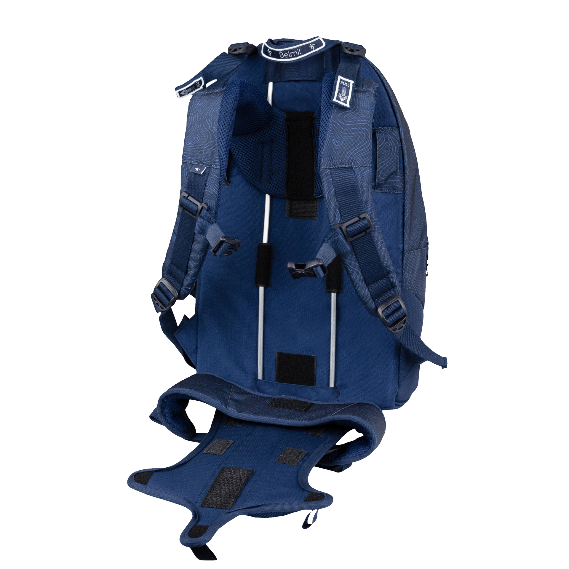 2-IN-1 Schultasche & Gürteltasche 2-teilig - Topographic