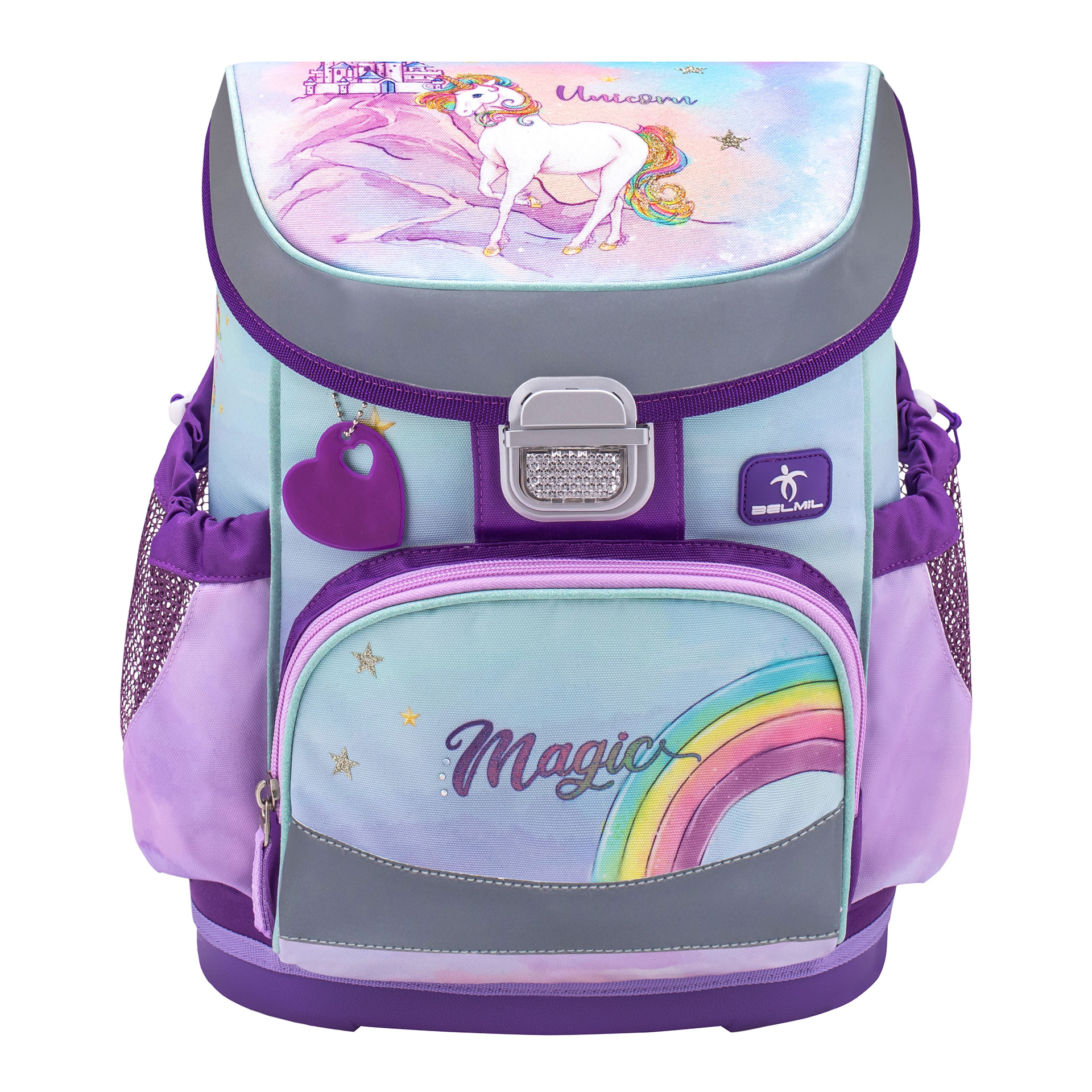 Mini-Fit ergonomisches Schulranzen-Set 4-teilig - Rainbow Unicorn Magic