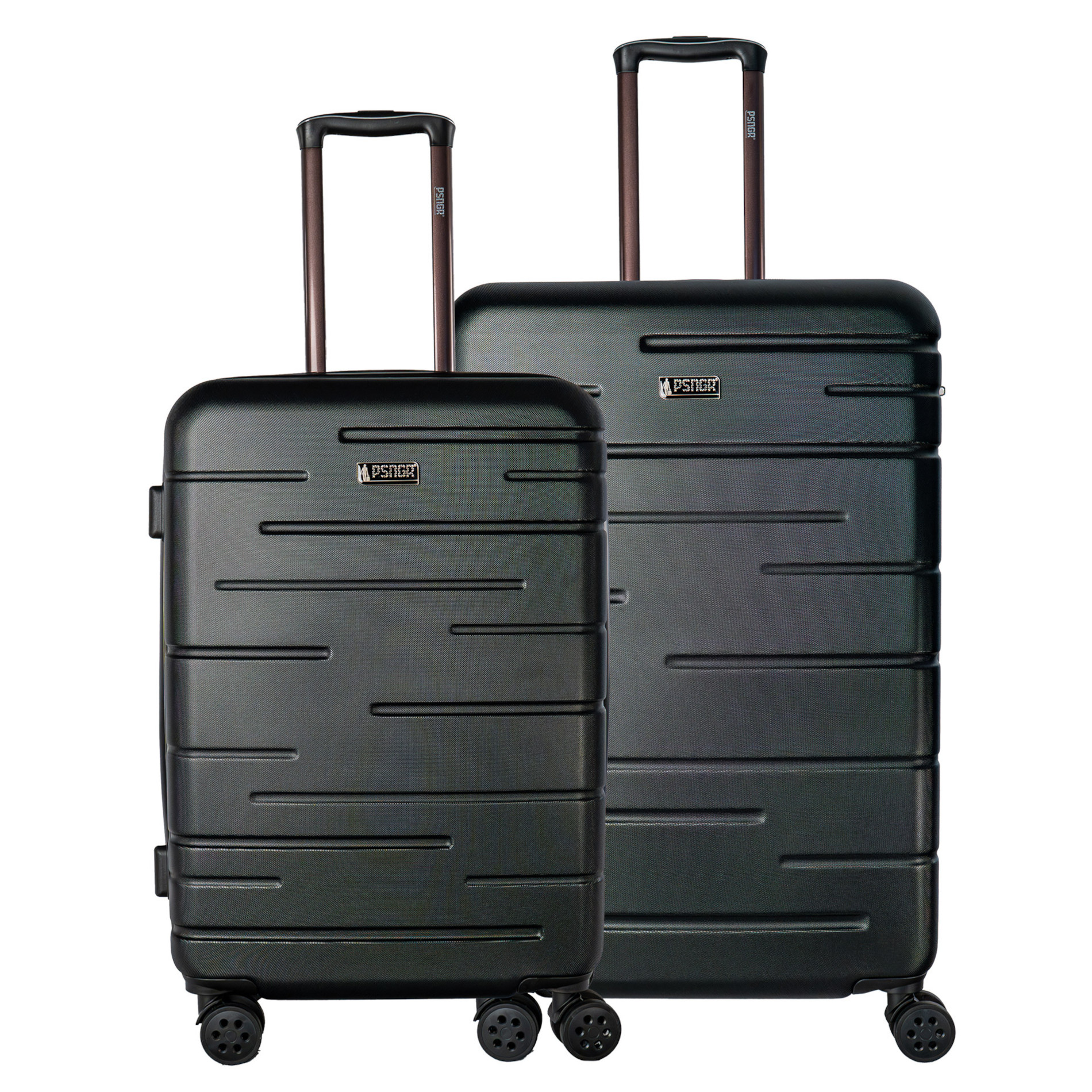 Stripes Kofferset 2-teilig (L,M) Erweiterbar - Black