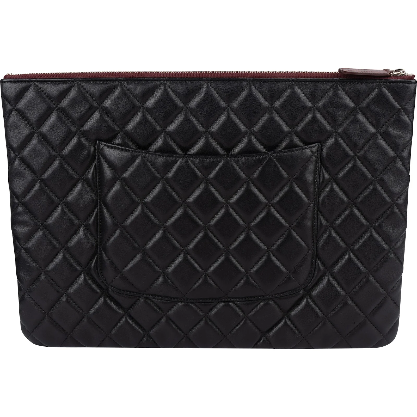 Chanel Quilted Lambskin CC Clutch Bag