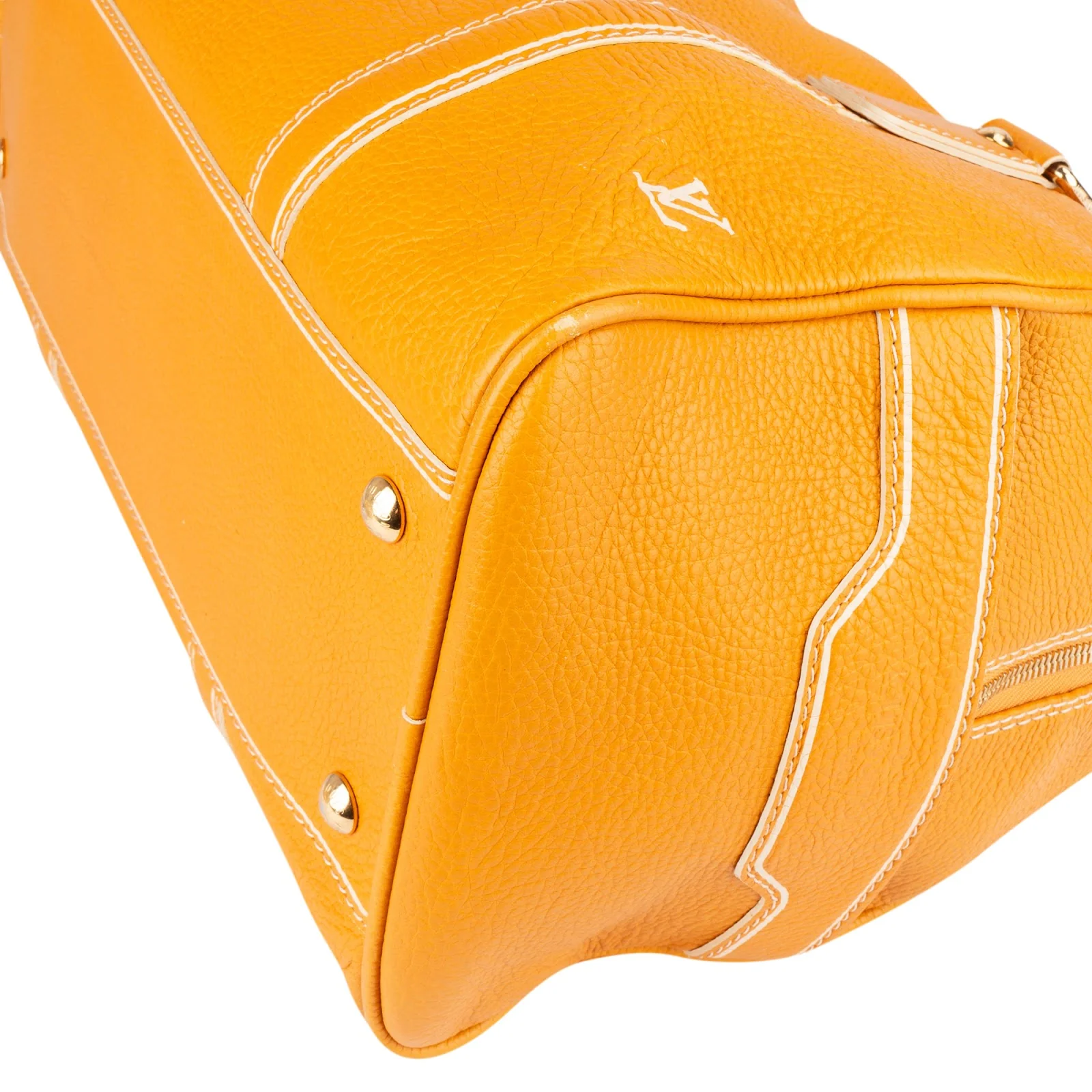 Louis Vuitton Yellow Taurillon Jaune Tobago Weekender 45 Reisetasche