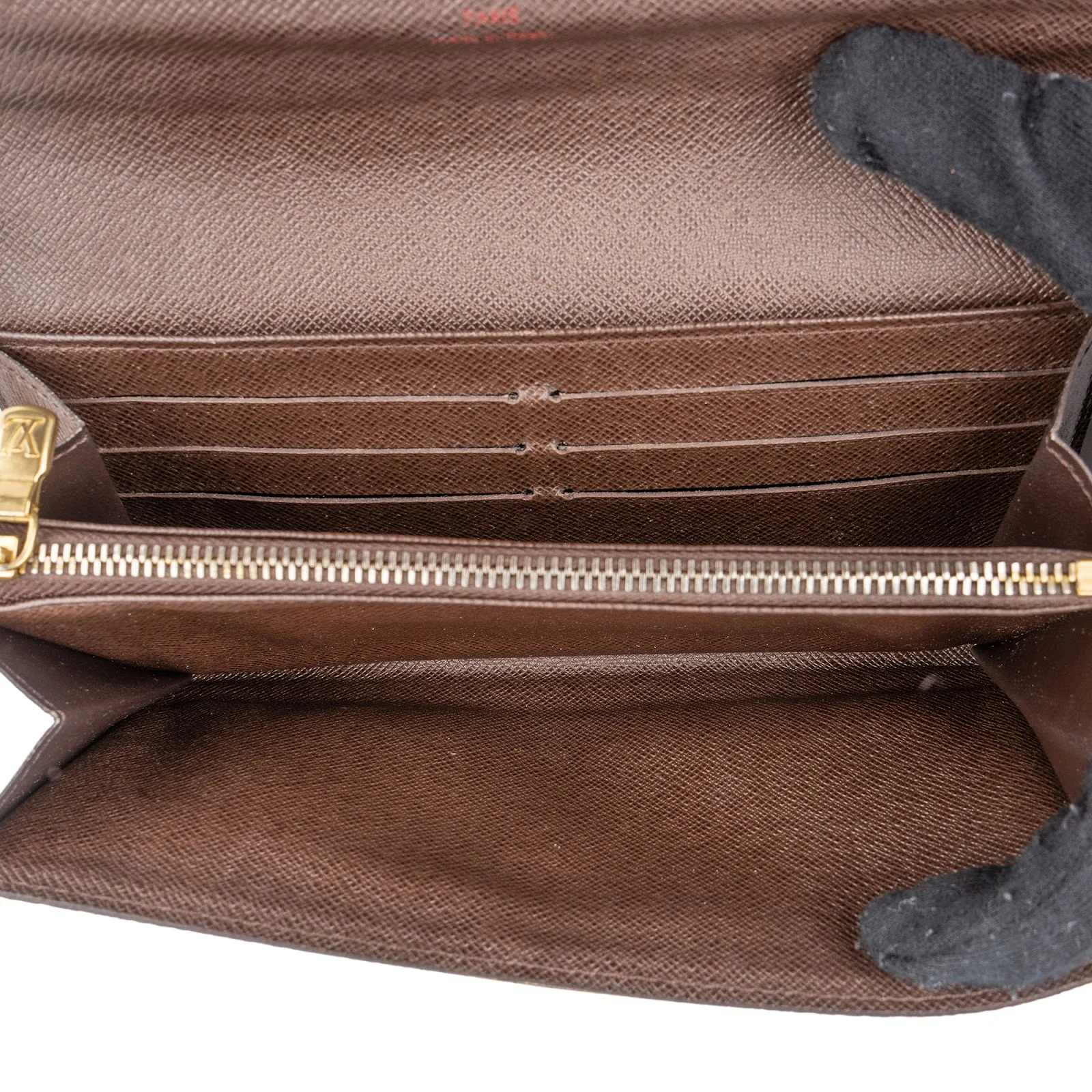 Louis Vuitton Monogram Damier Ebene Sarah Wallet