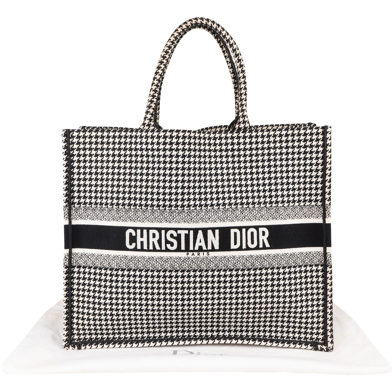 Christian Dior - Houndstooth Book Tote Handbag