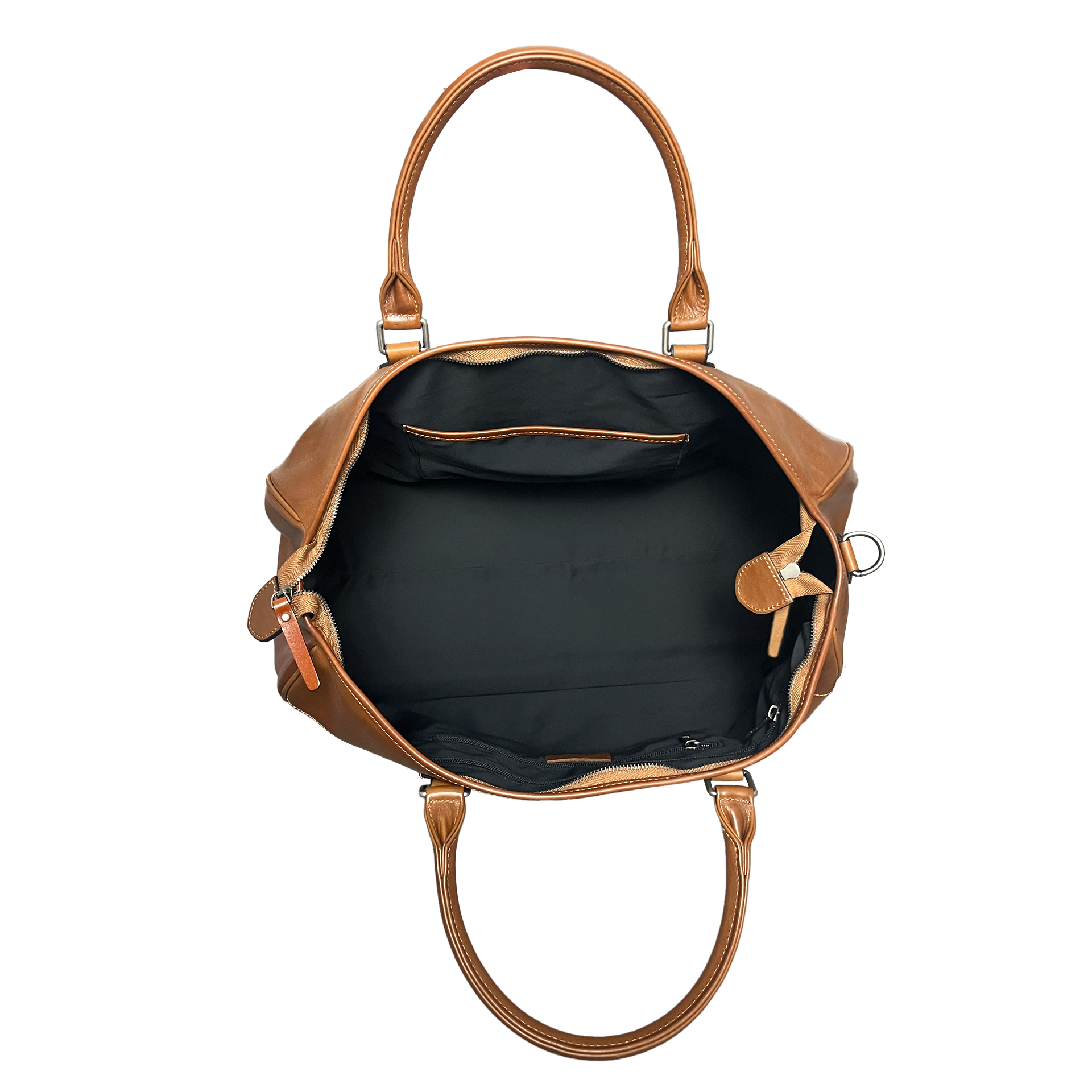 Weekender aus braunem Leder