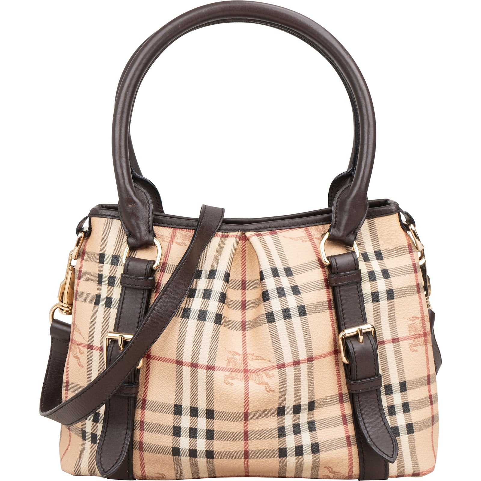 Burberry Nova-Check Monogram Haymarket Shoulder Bag